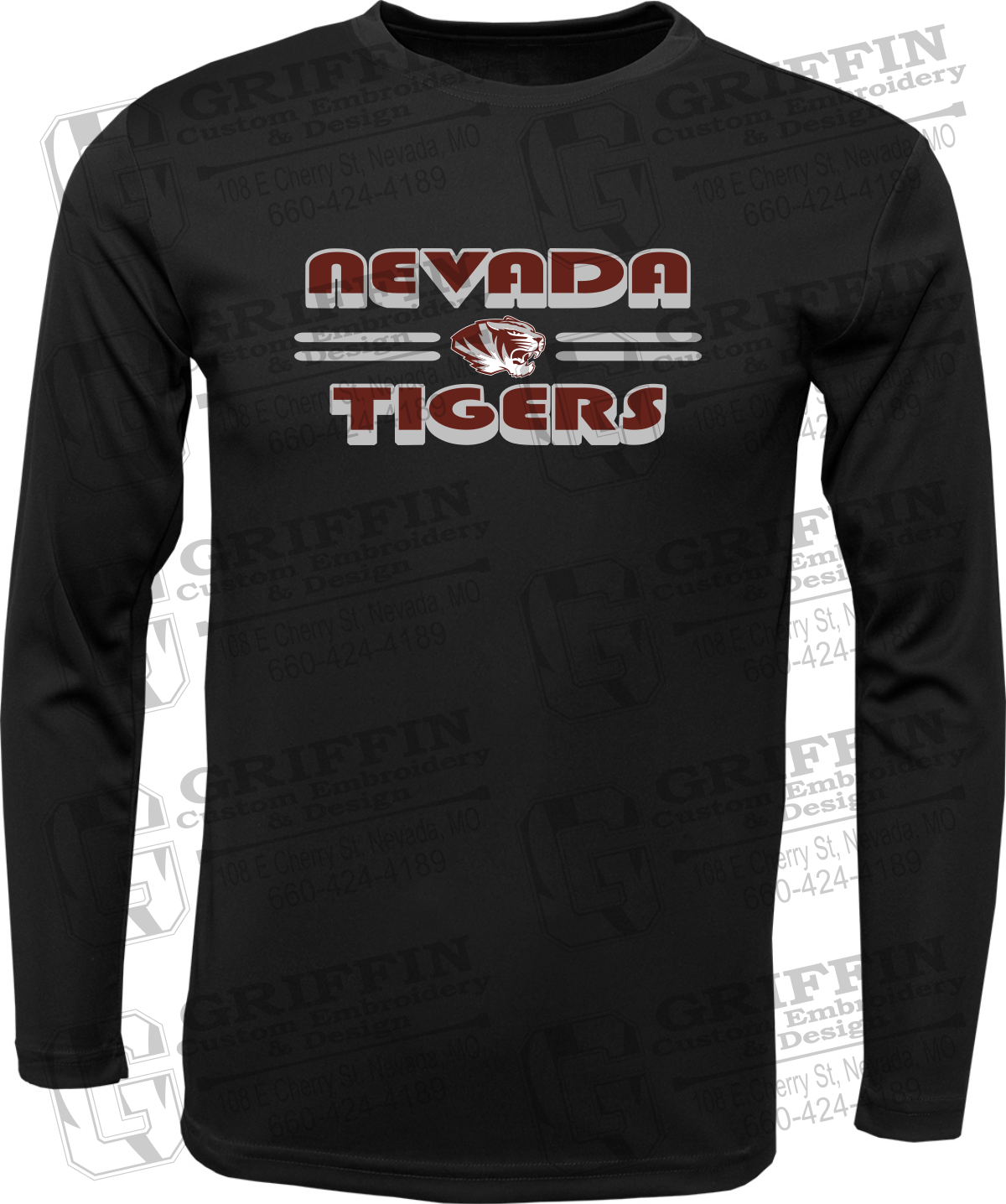 Toddler Dry-Fit Long Sleeve T-Shirt - Nevada Tigers 22-A
