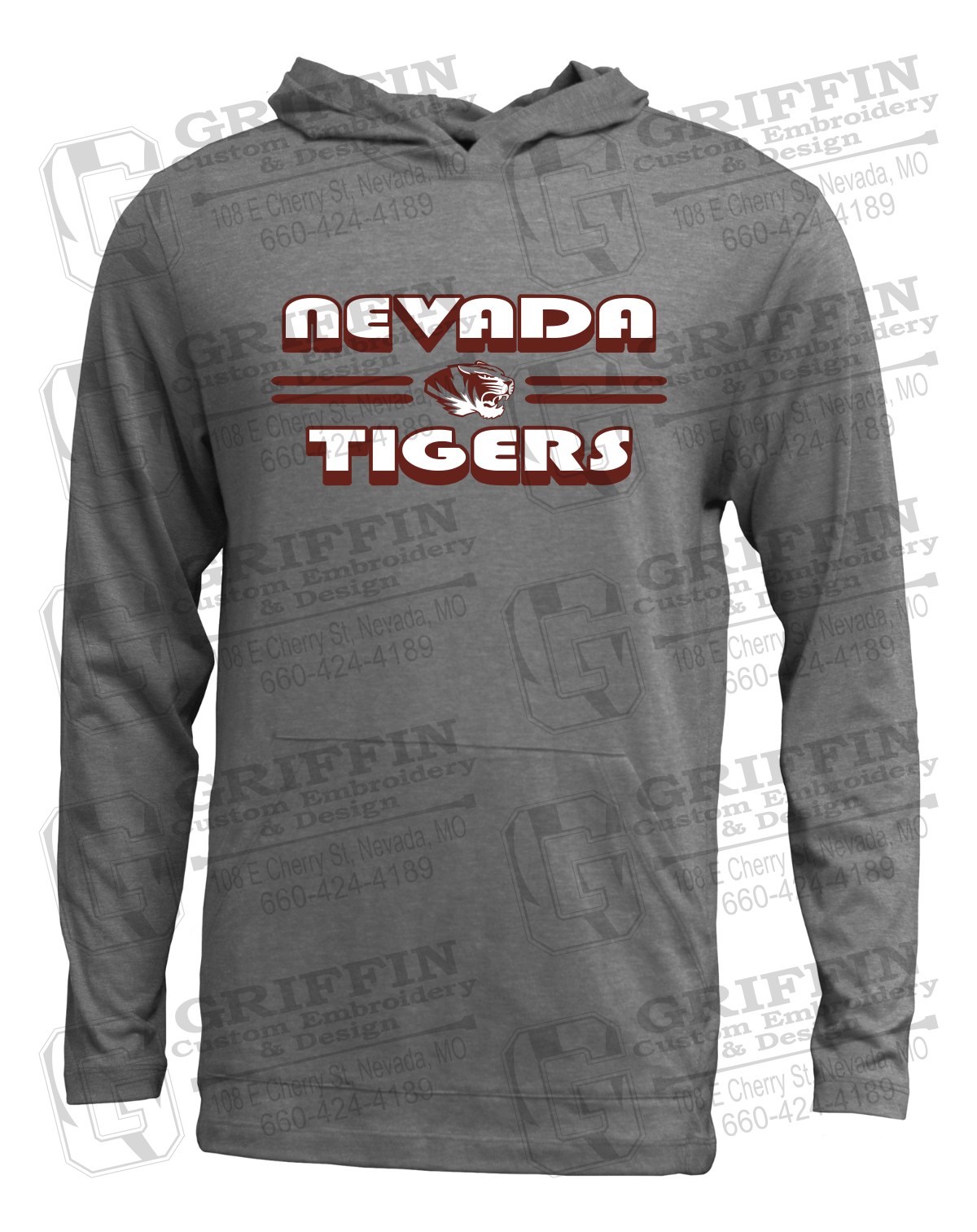 Soft-Tek T-Shirt Hoodie - Nevada Tigers 22-A