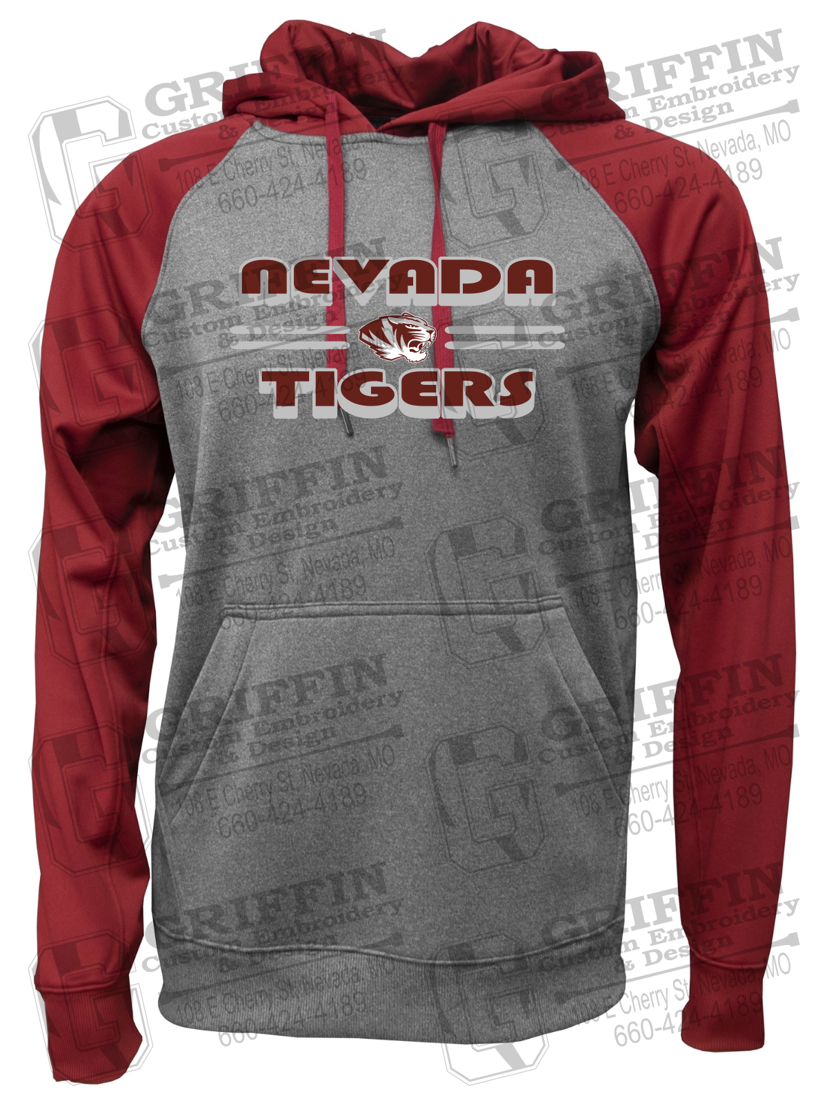 Performance Fleece Raglan Hoodie - Nevada Tigers 22-A