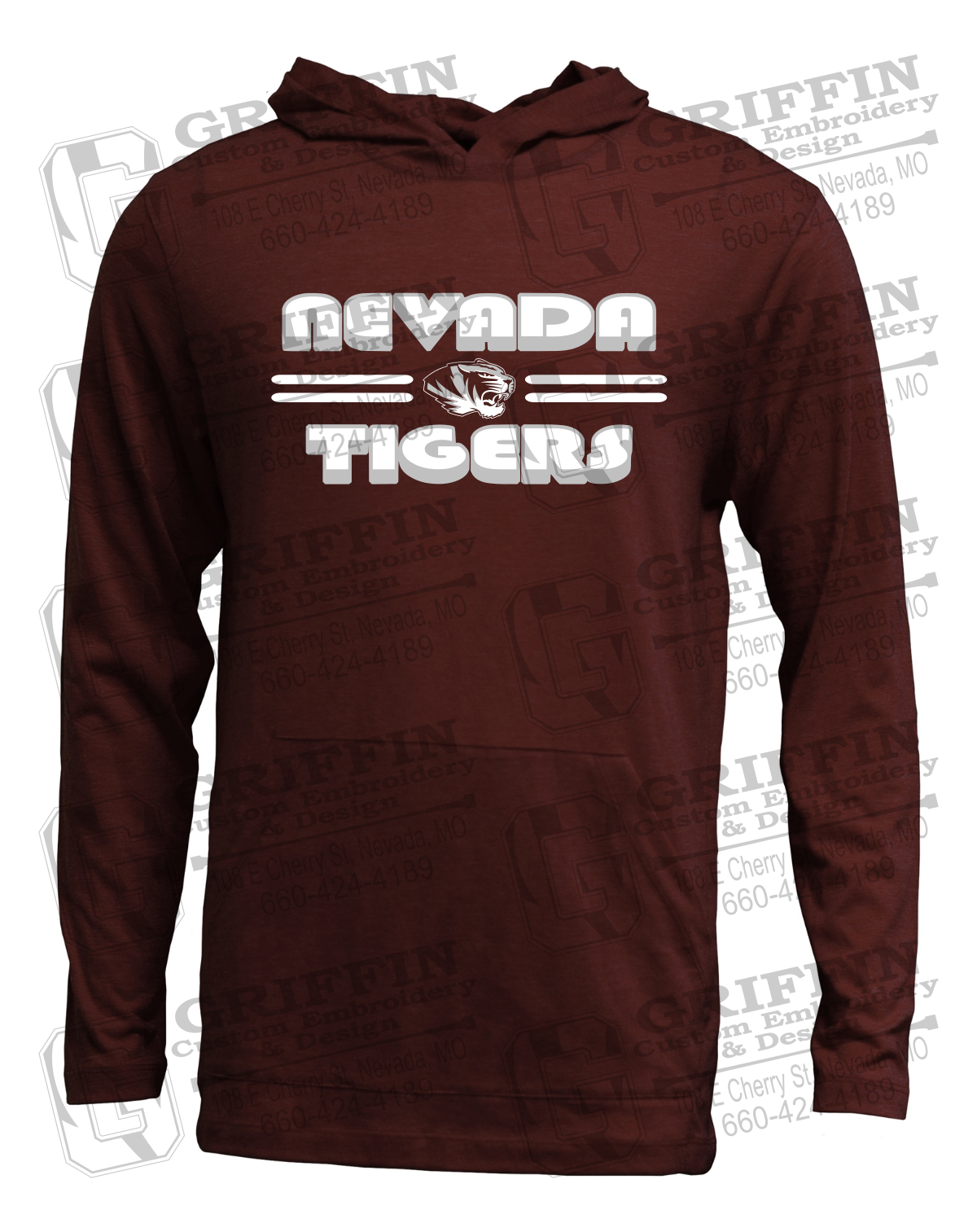 Soft-Tek T-Shirt Hoodie - Nevada Tigers 22-A