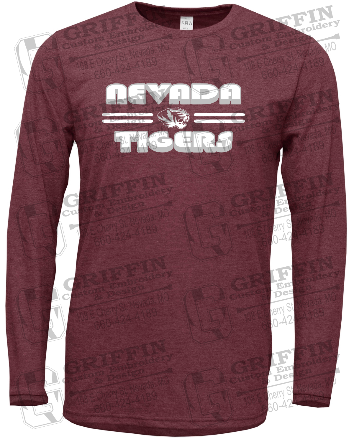 Soft-Tek Long Sleeve T-Shirt - Nevada Tigers 22-A