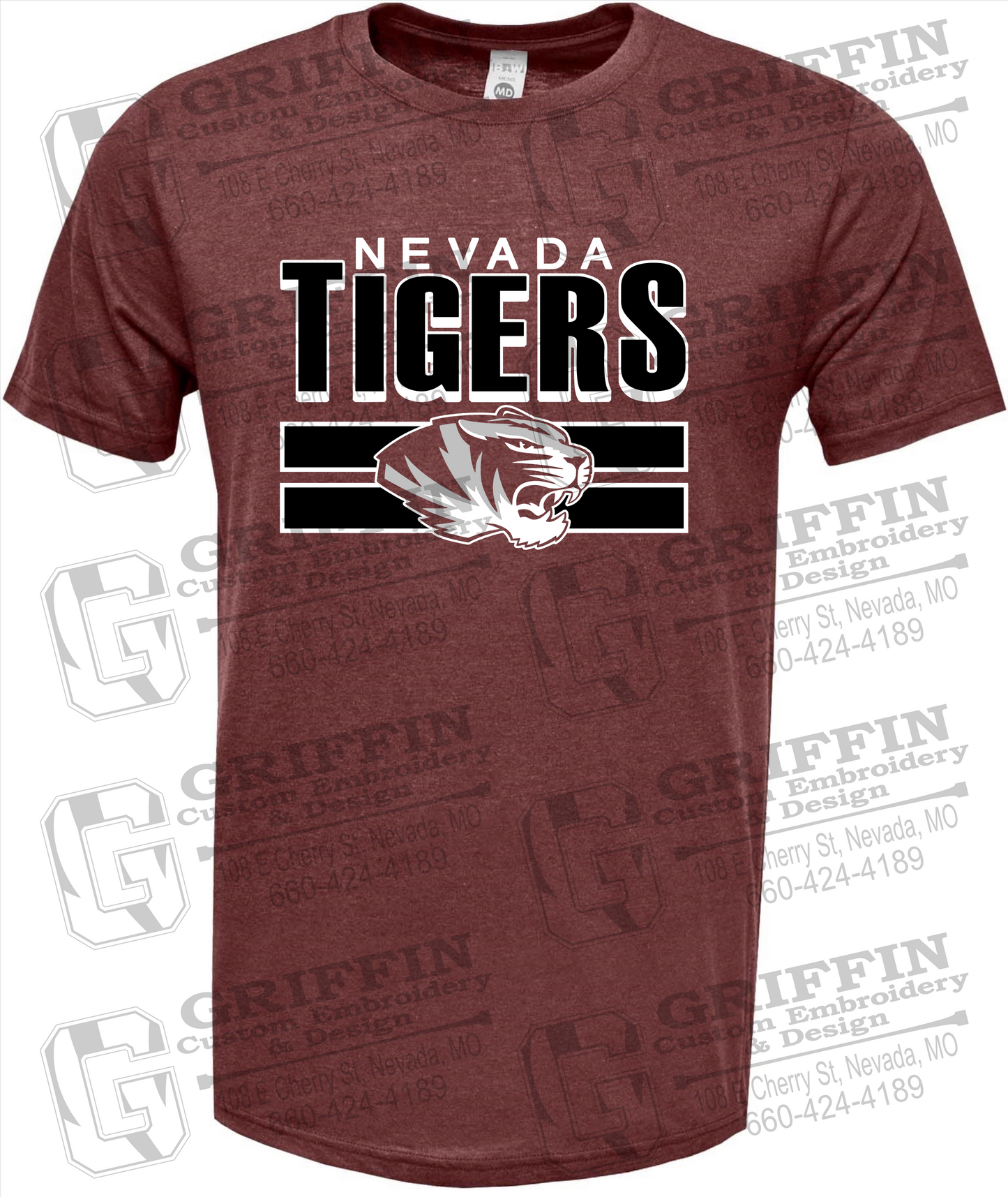 Soft-Tek Short Sleeve T-Shirt - Nevada Tigers 22-B