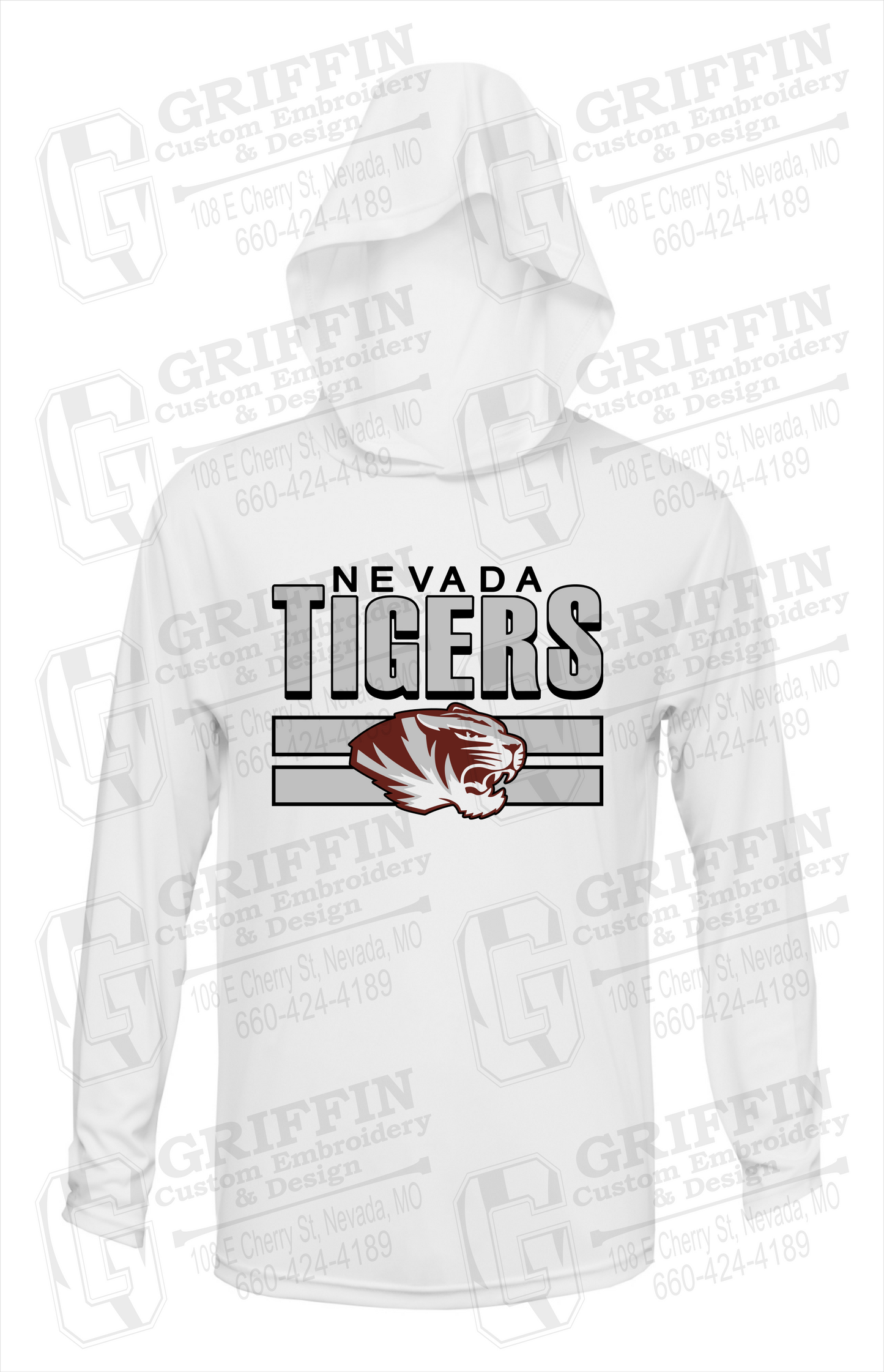 Dry-Fit T-Shirt Hoodie - Nevada Tigers 22-B