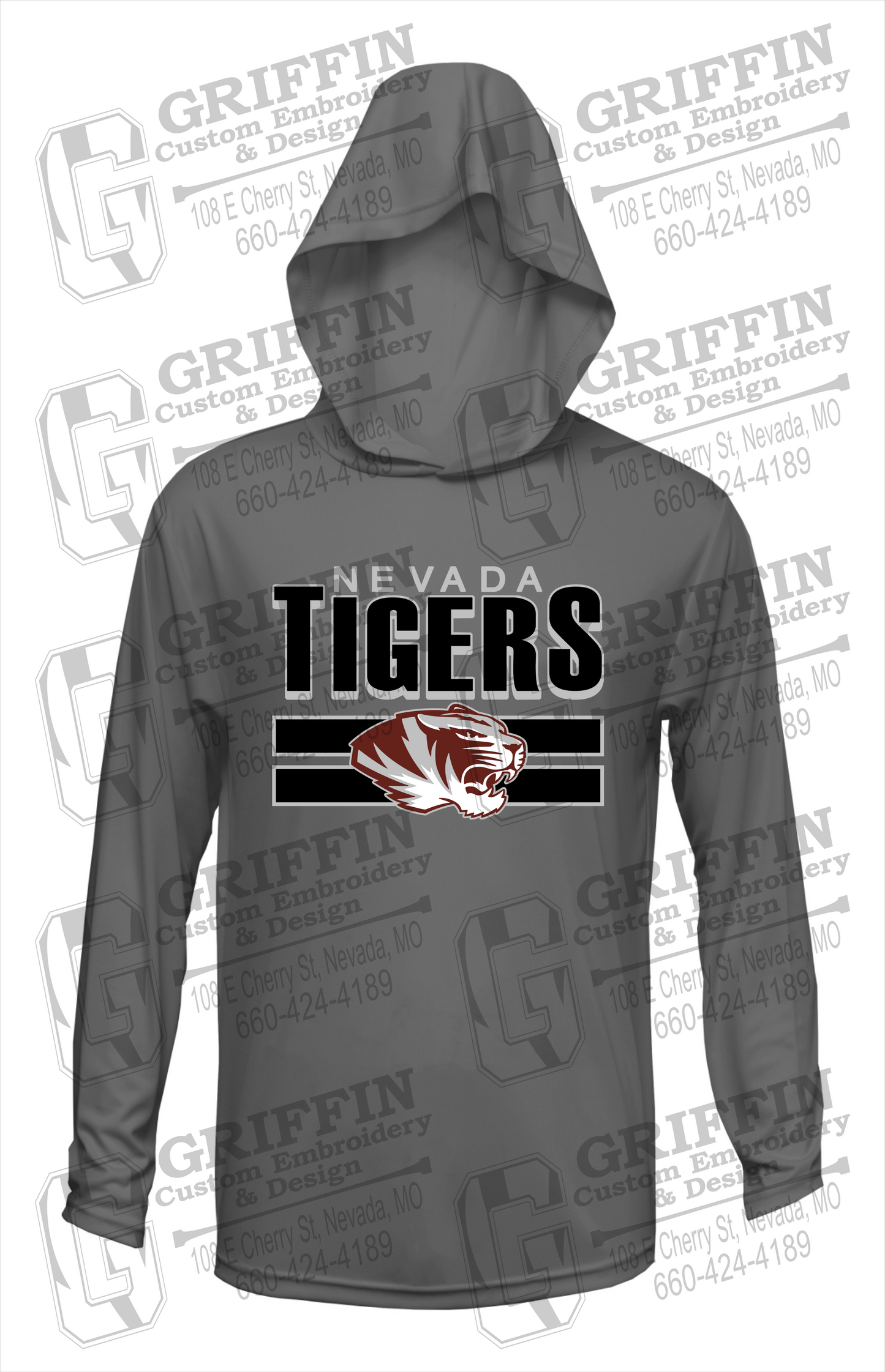 Dry-Fit T-Shirt Hoodie - Nevada Tigers 22-B