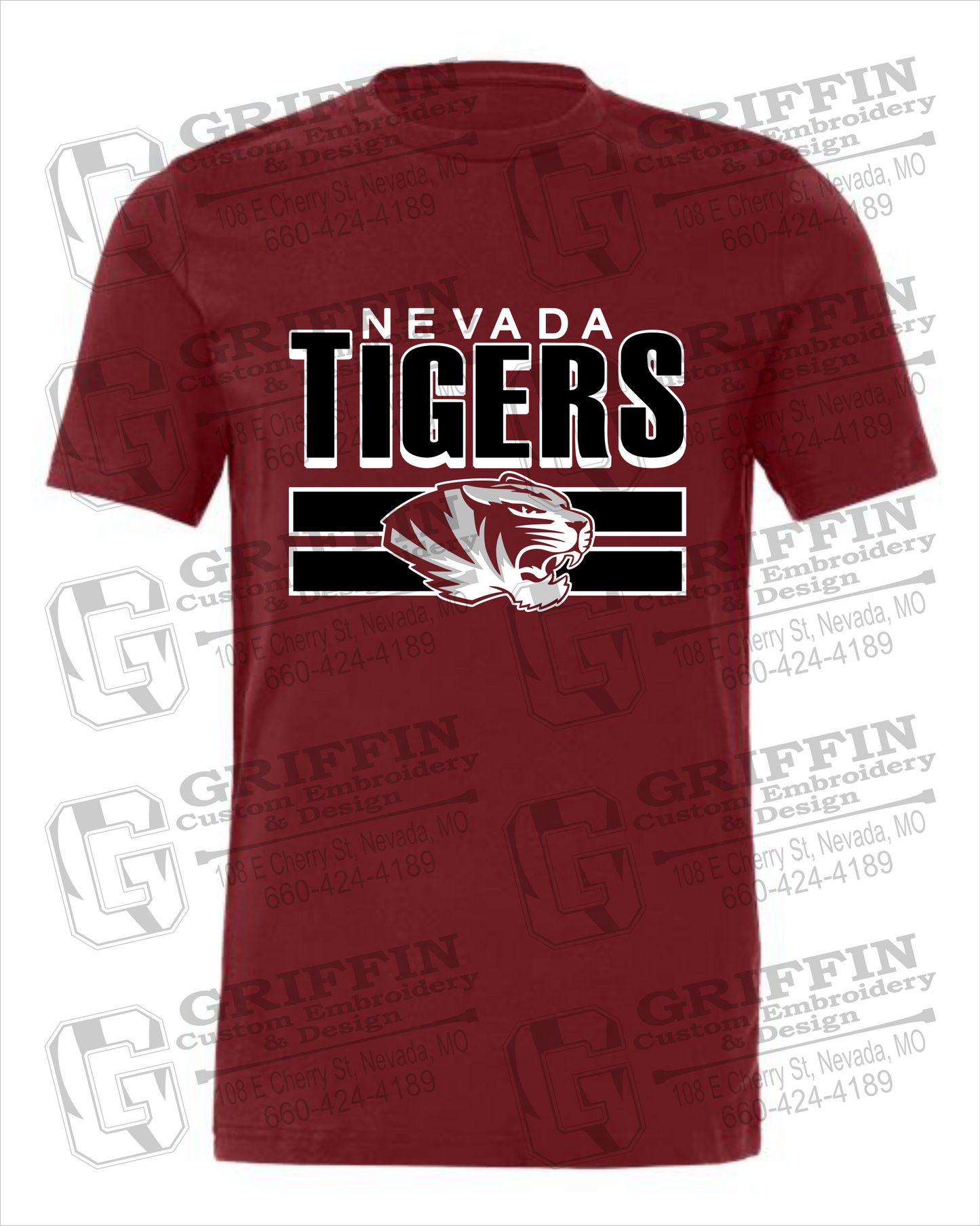 Cotton Short Sleeve T-Shirt - Nevada Tigers 22-B