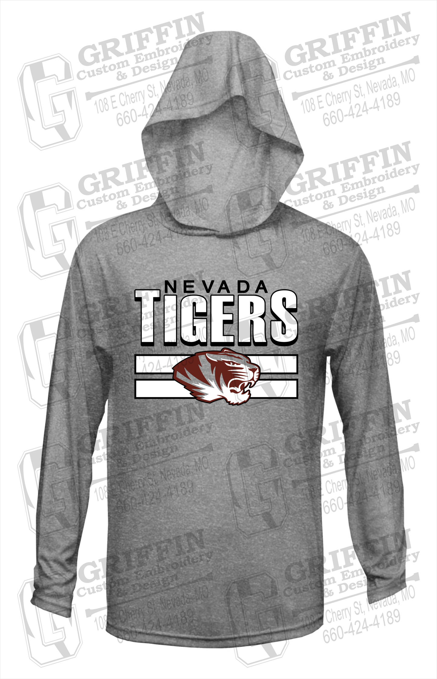 Dry-Fit T-Shirt Hoodie - Nevada Tigers 22-B