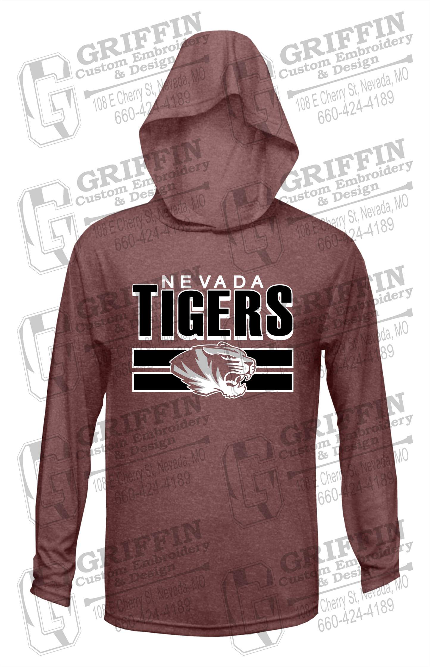 Dry-Fit T-Shirt Hoodie - Nevada Tigers 22-B