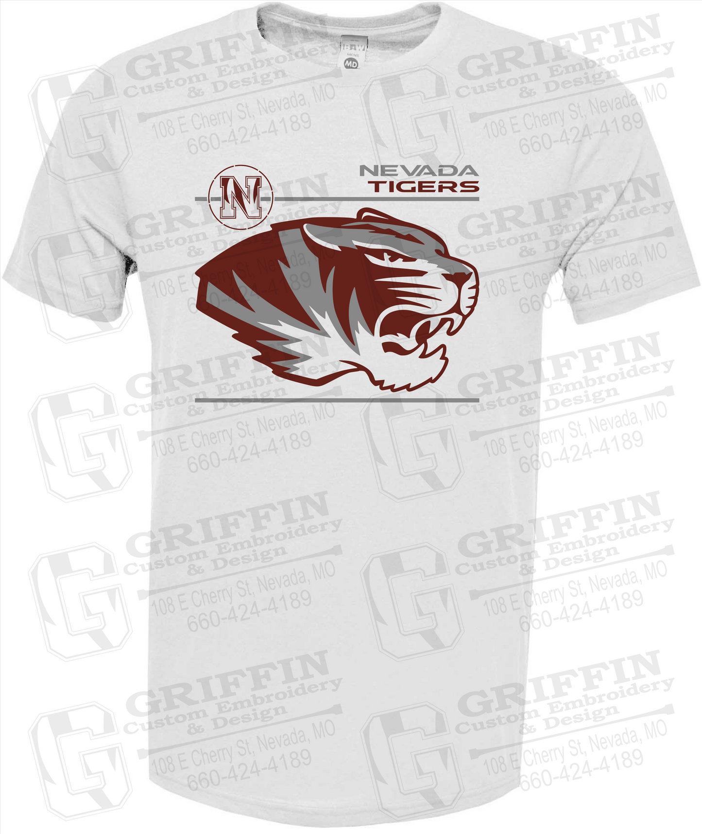 Soft-Tek Short Sleeve T-Shirt - Nevada Tigers 22-D