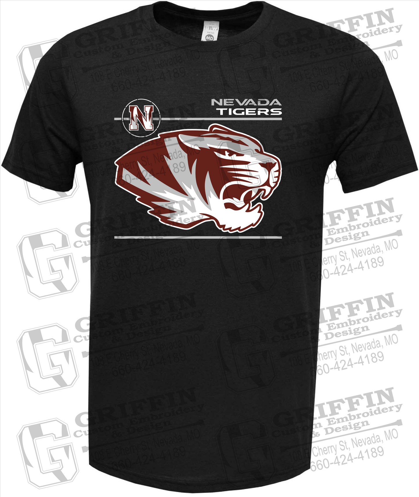 Soft-Tek Short Sleeve T-Shirt - Nevada Tigers 22-D