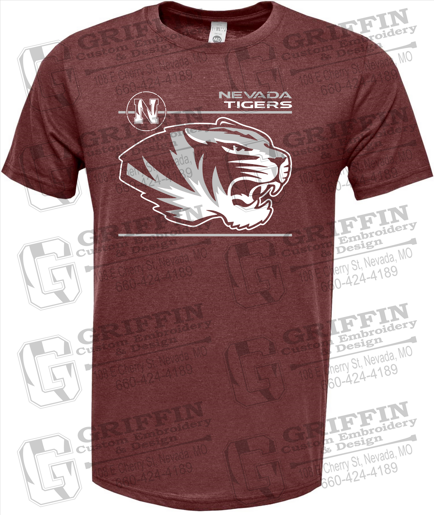 Soft-Tek Short Sleeve T-Shirt - Nevada Tigers 22-D