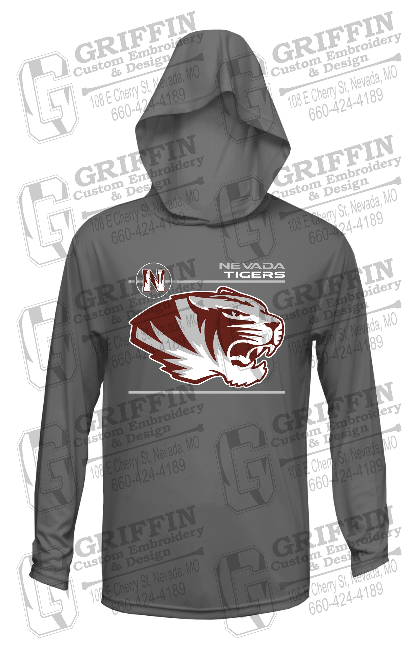 Dry-Fit T-Shirt Hoodie - Nevada Tigers 22-D