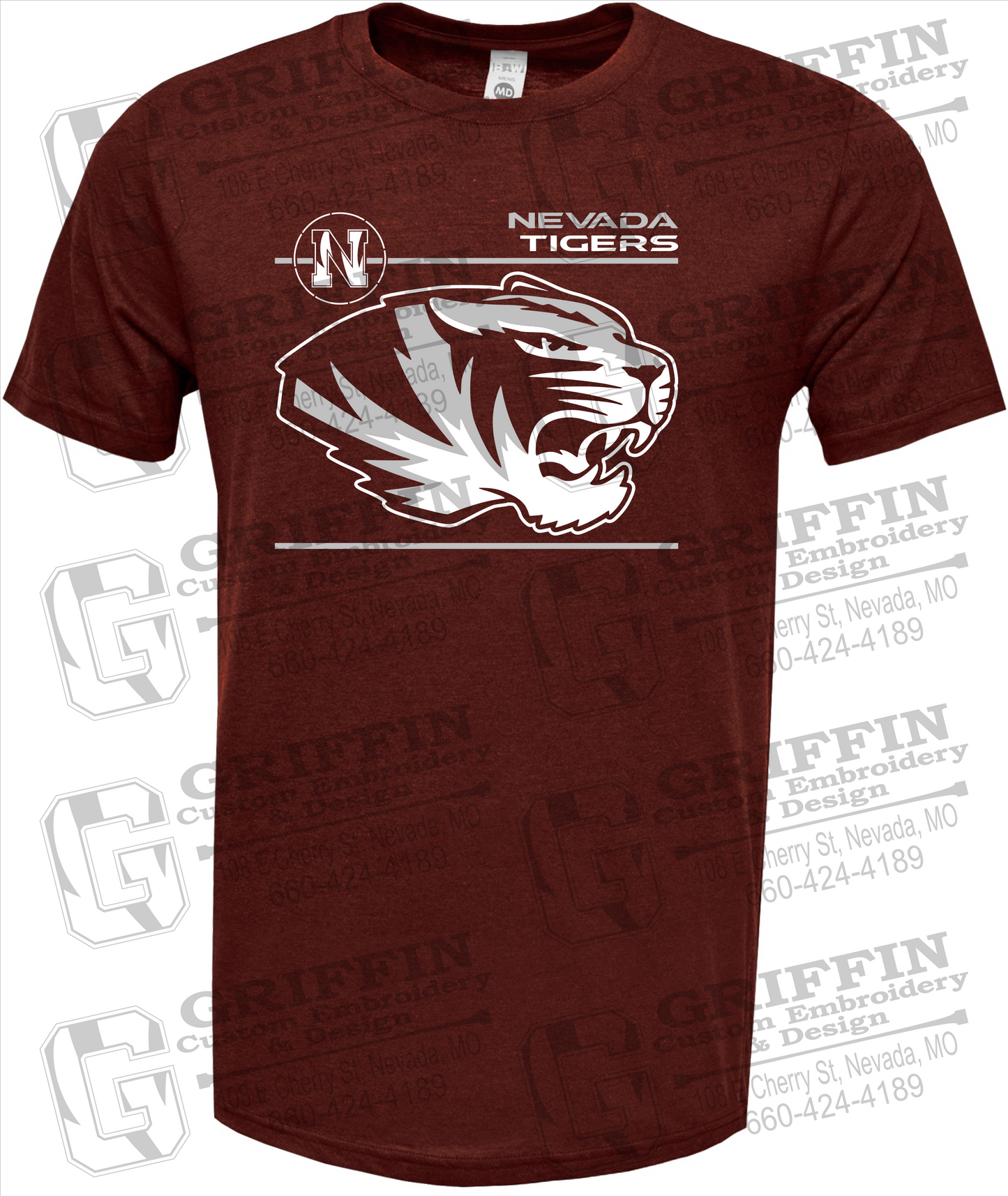 Soft-Tek Short Sleeve T-Shirt - Nevada Tigers 22-D