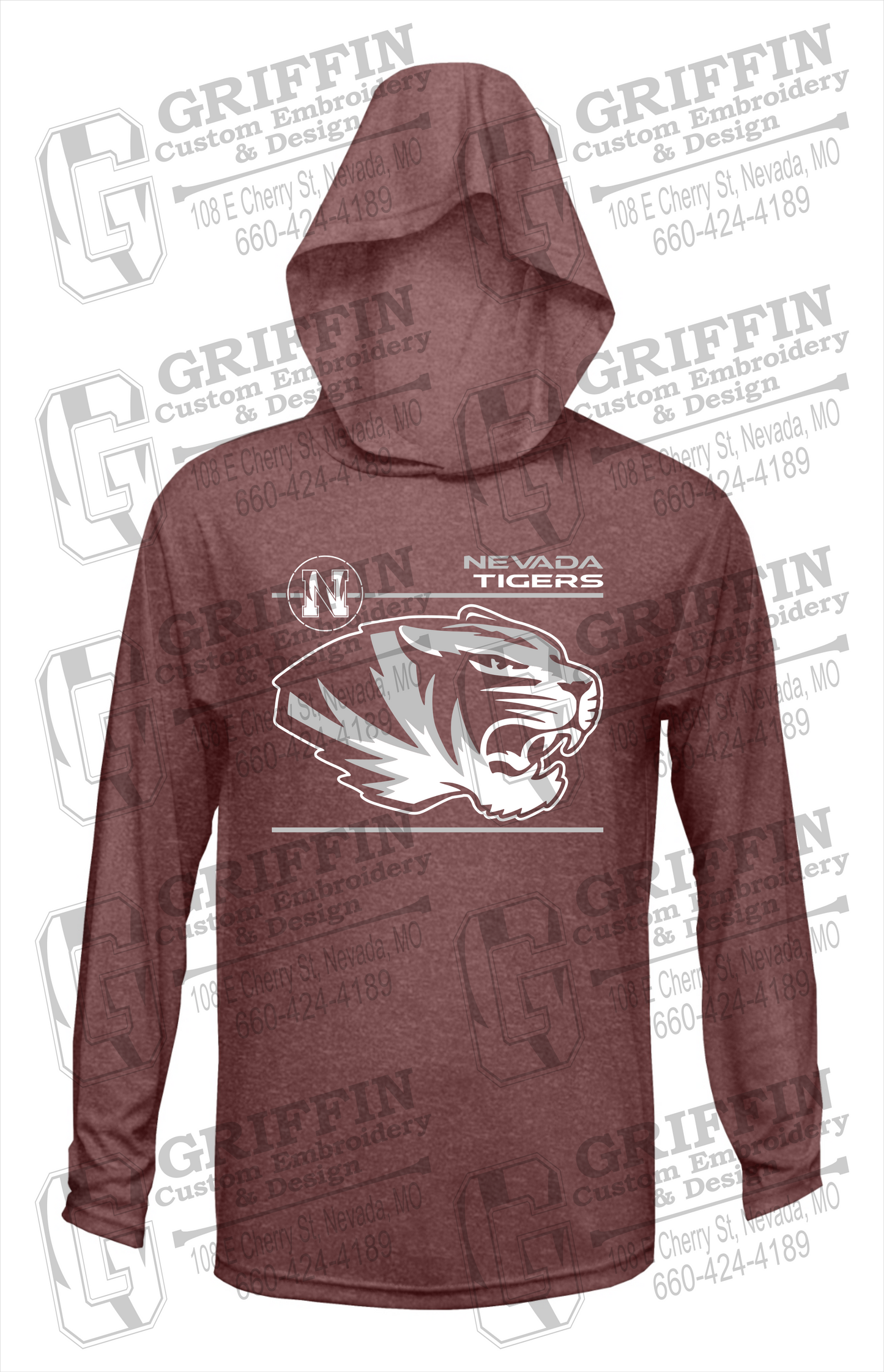 Dry-Fit T-Shirt Hoodie - Nevada Tigers 22-D