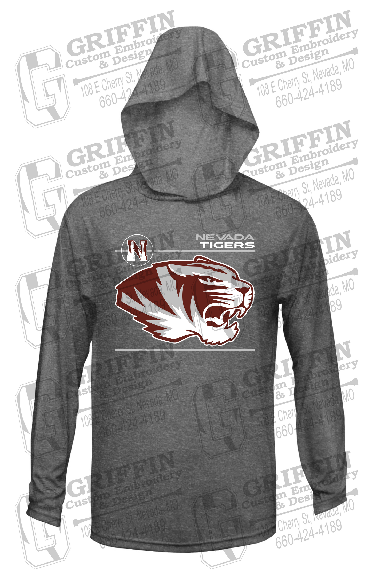 Dry-Fit T-Shirt Hoodie - Nevada Tigers 22-D