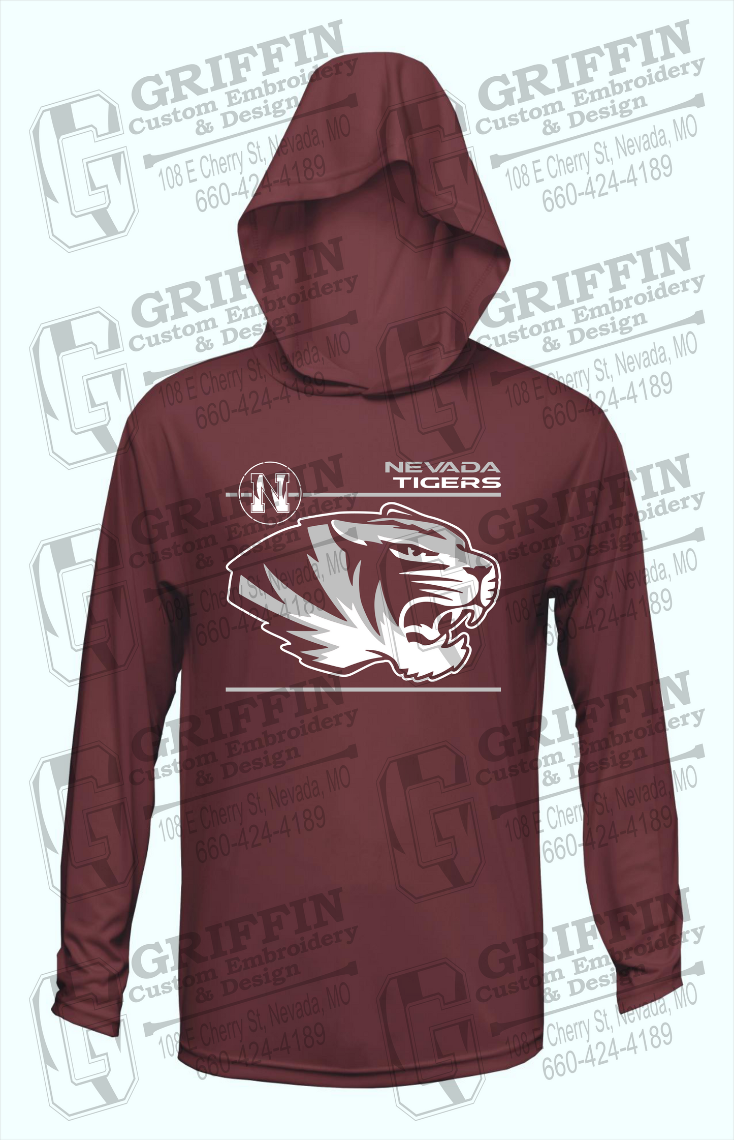 Dry-Fit T-Shirt Hoodie - Nevada Tigers 22-D