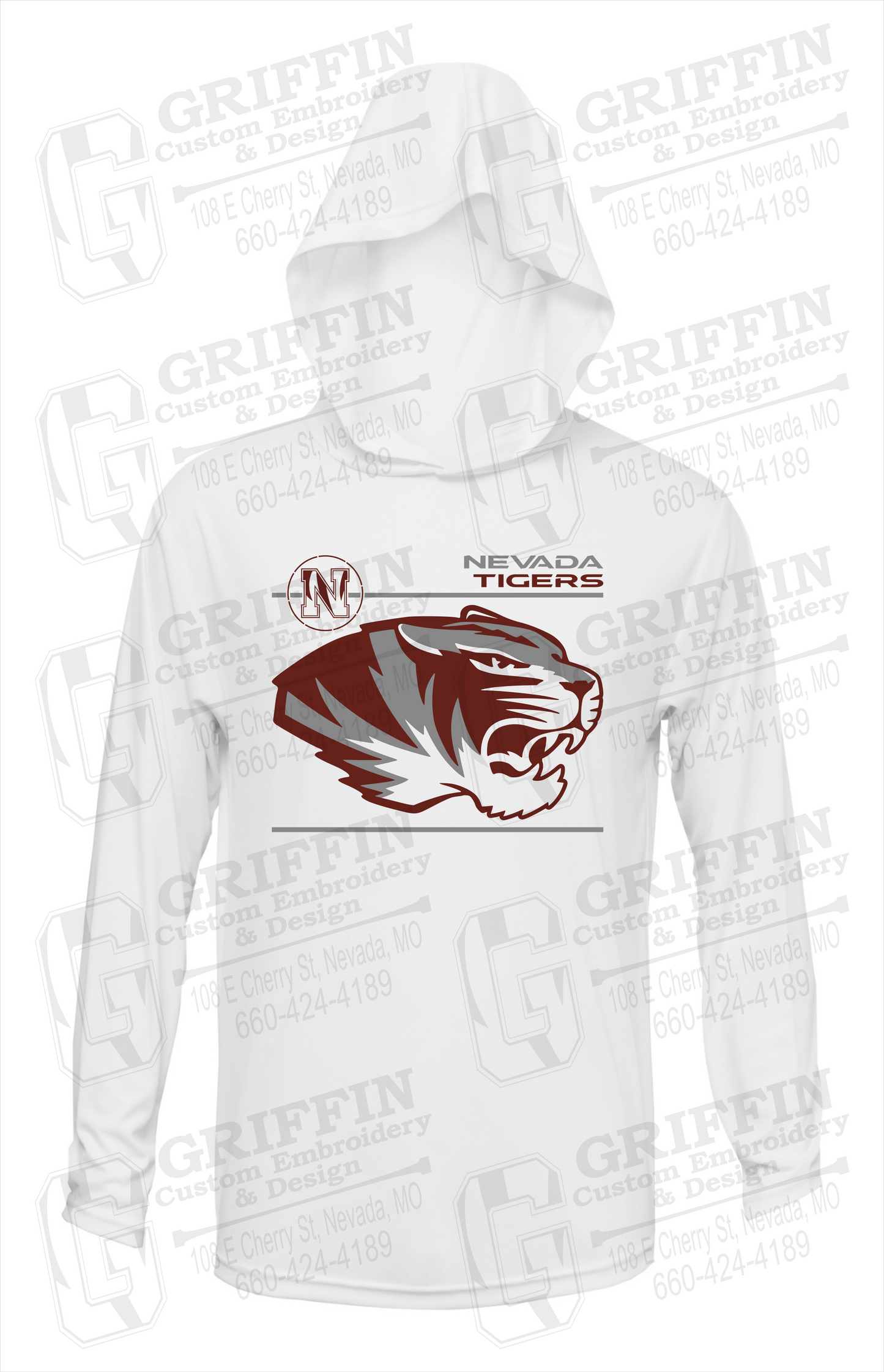 Dry-Fit T-Shirt Hoodie - Nevada Tigers 22-D