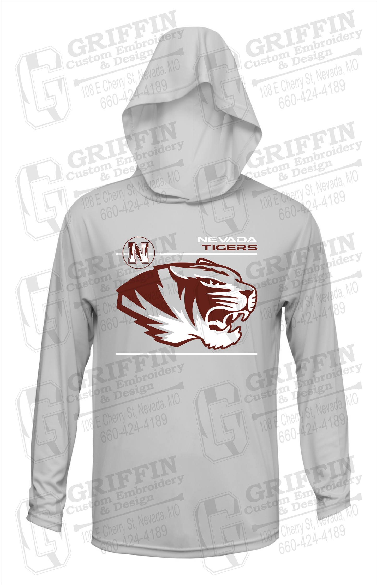 Dry-Fit T-Shirt Hoodie - Nevada Tigers 22-D