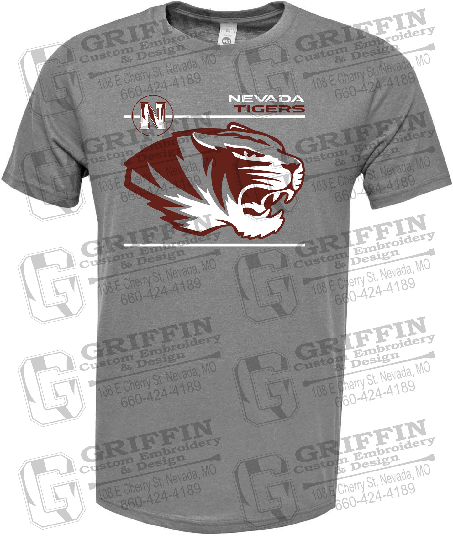 Soft-Tek Short Sleeve T-Shirt - Nevada Tigers 22-D