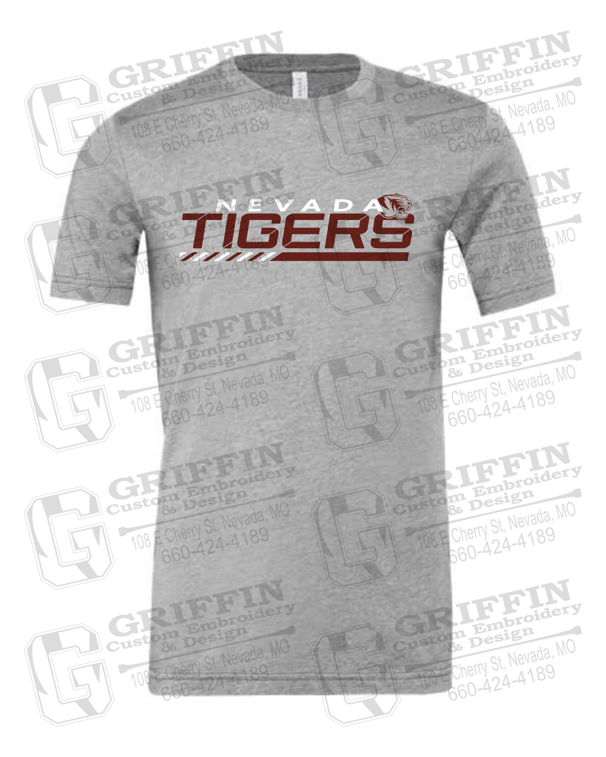 Cotton Short Sleeve T-Shirt - Nevada Tigers 22-E