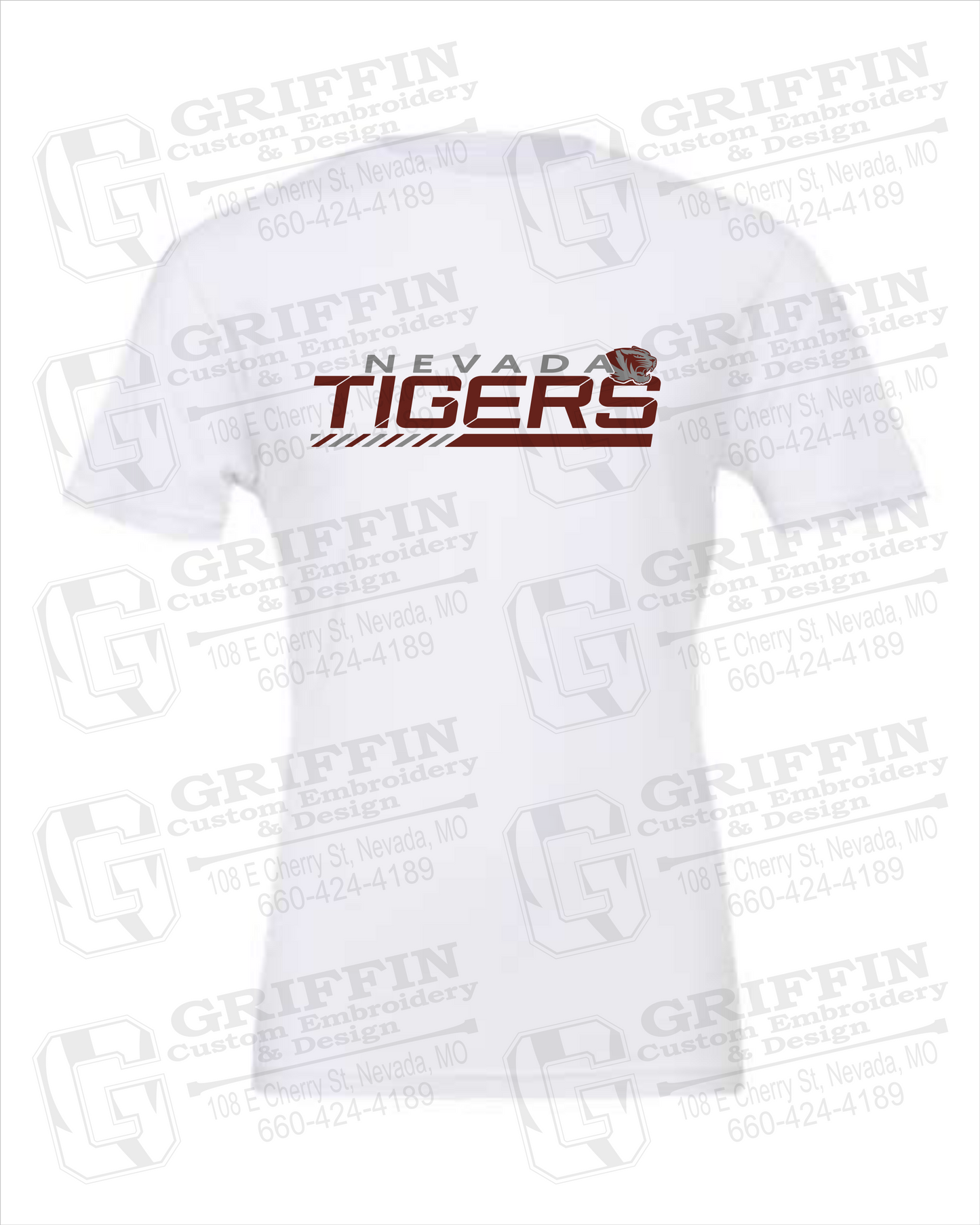 Cotton Short Sleeve T-Shirt - Nevada Tigers 22-E