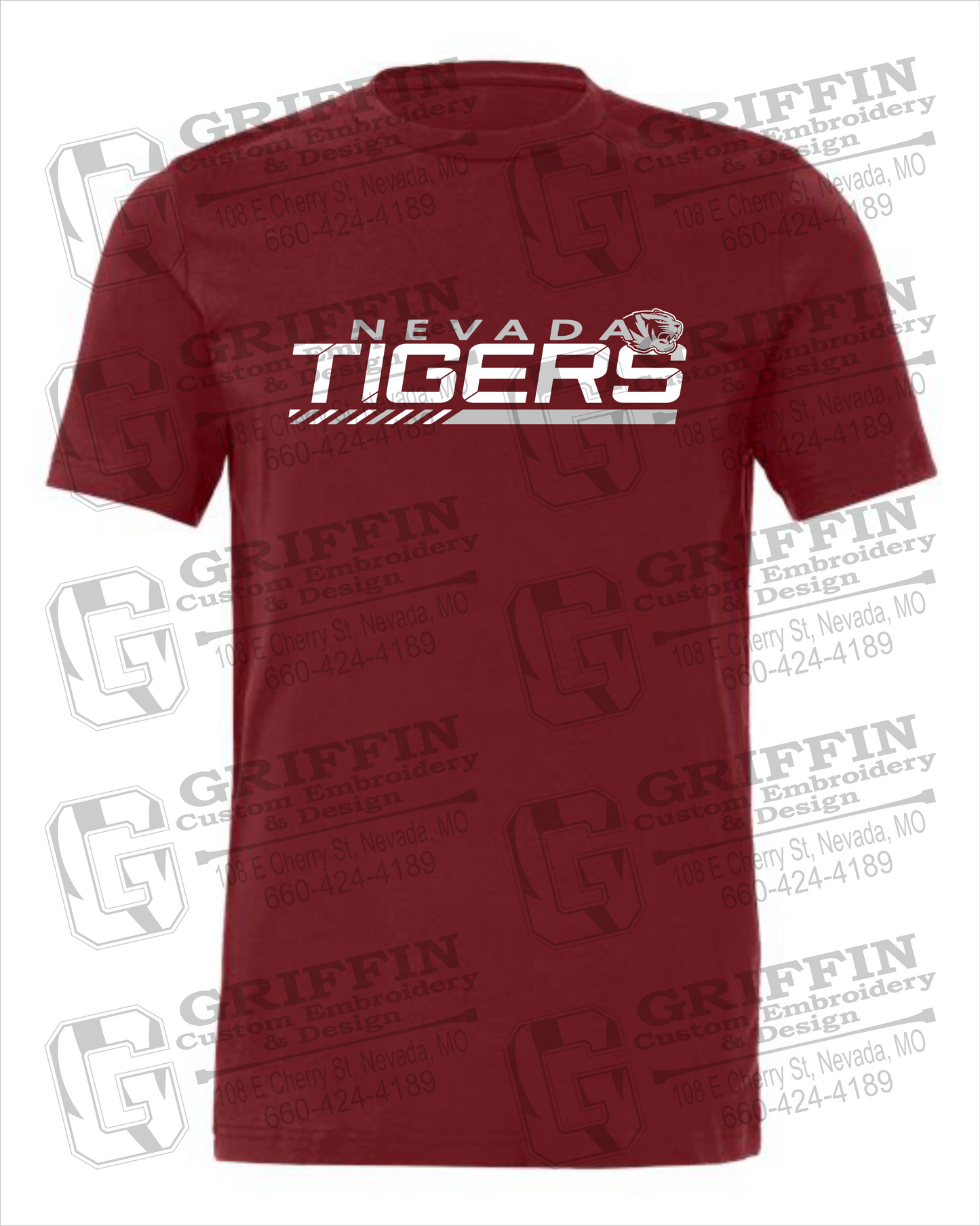 Cotton Short Sleeve T-Shirt - Nevada Tigers 22-E