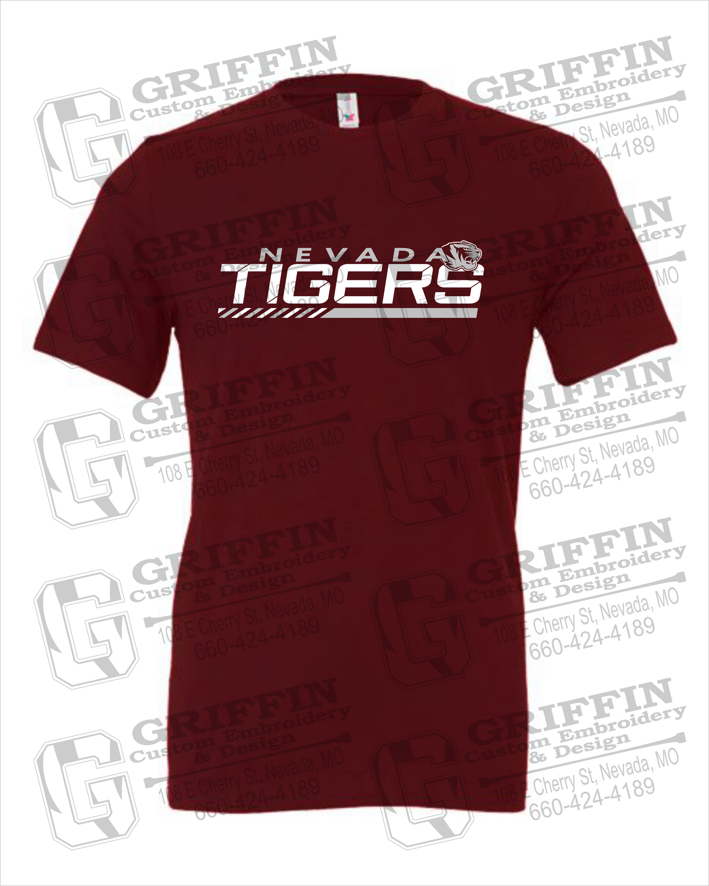 Cotton Short Sleeve T-Shirt - Nevada Tigers 22-E