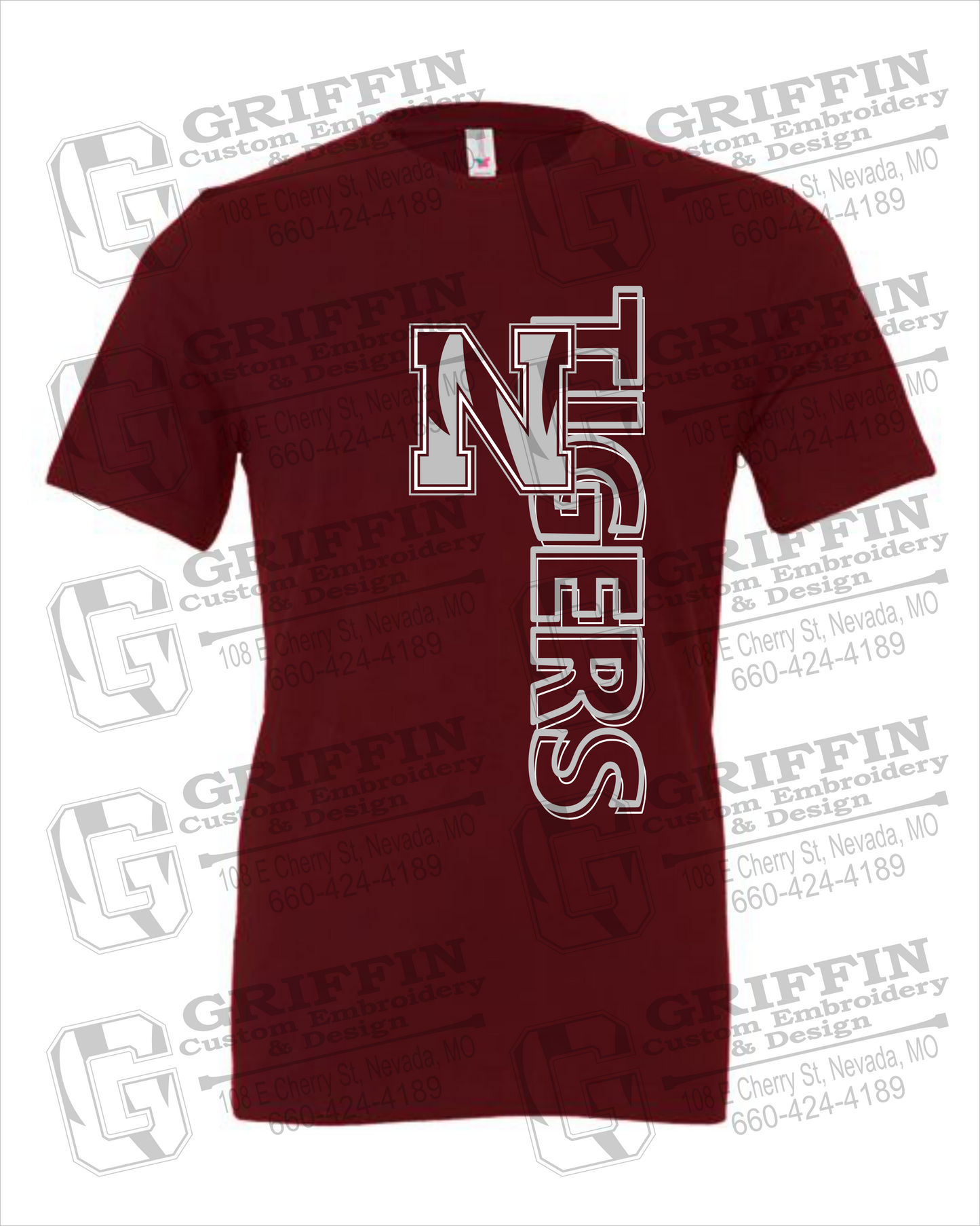 Cotton Short Sleeve T-Shirt - Nevada Tigers 22-F