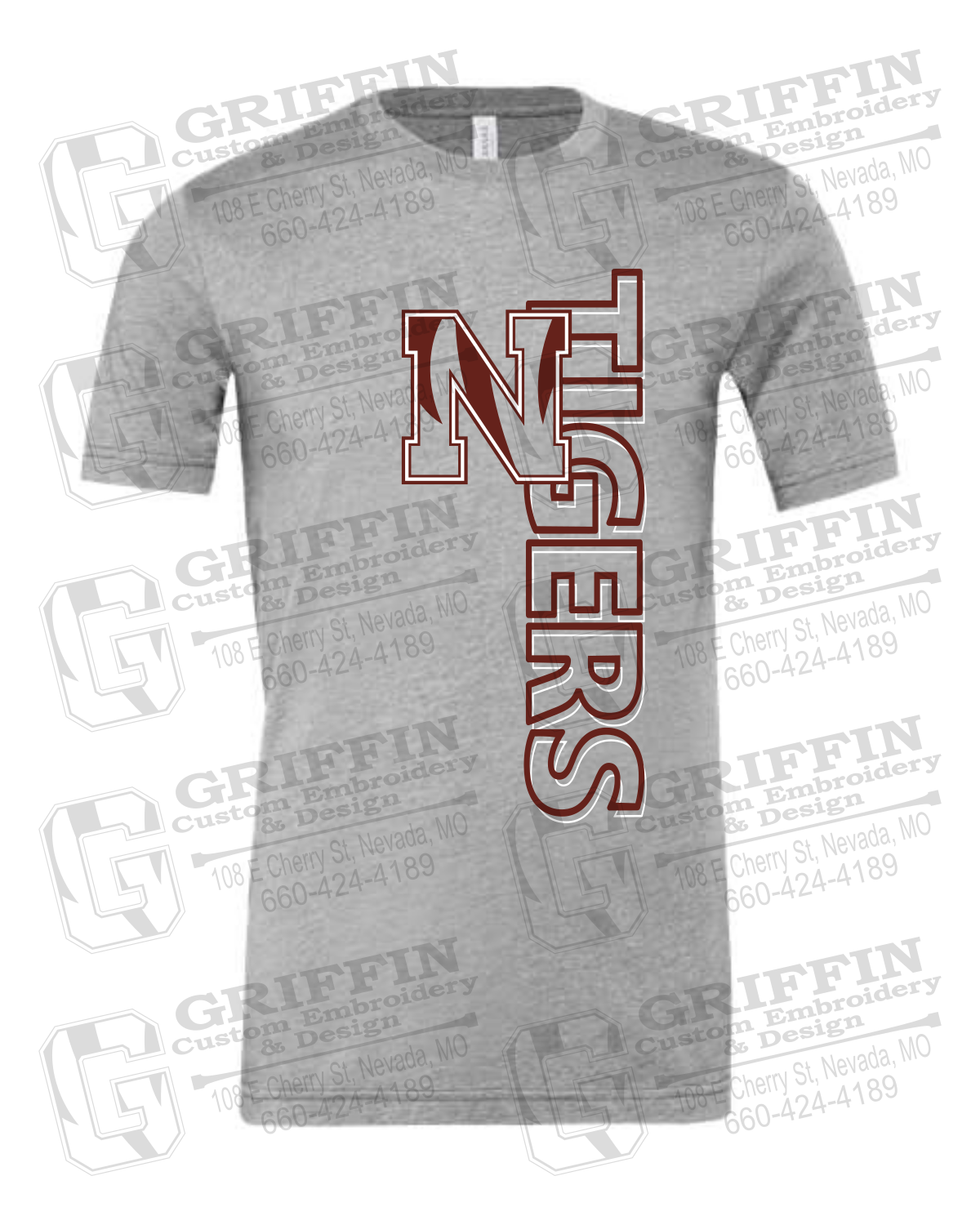 Cotton Short Sleeve T-Shirt - Nevada Tigers 22-F