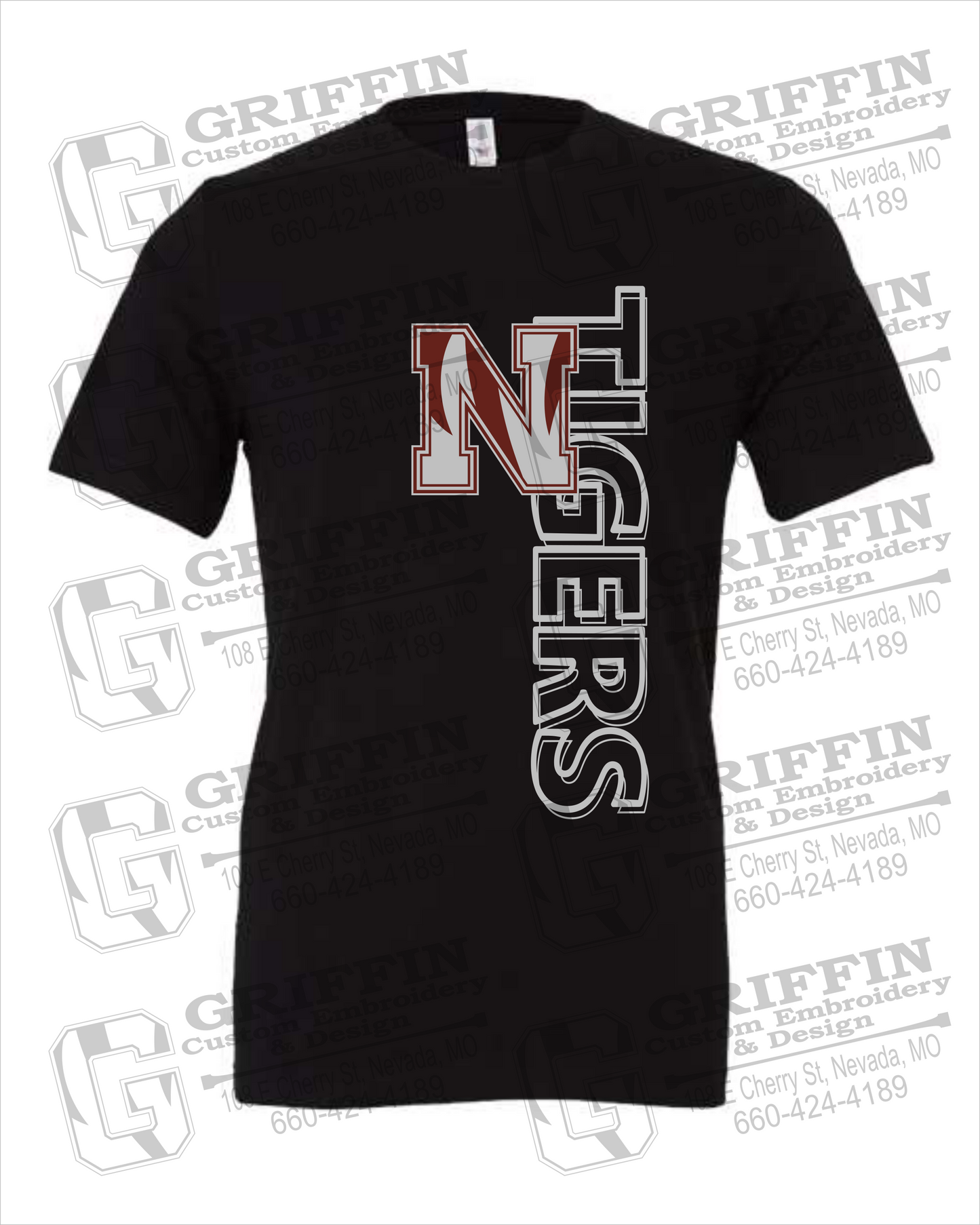 Cotton Short Sleeve T-Shirt - Nevada Tigers 22-F