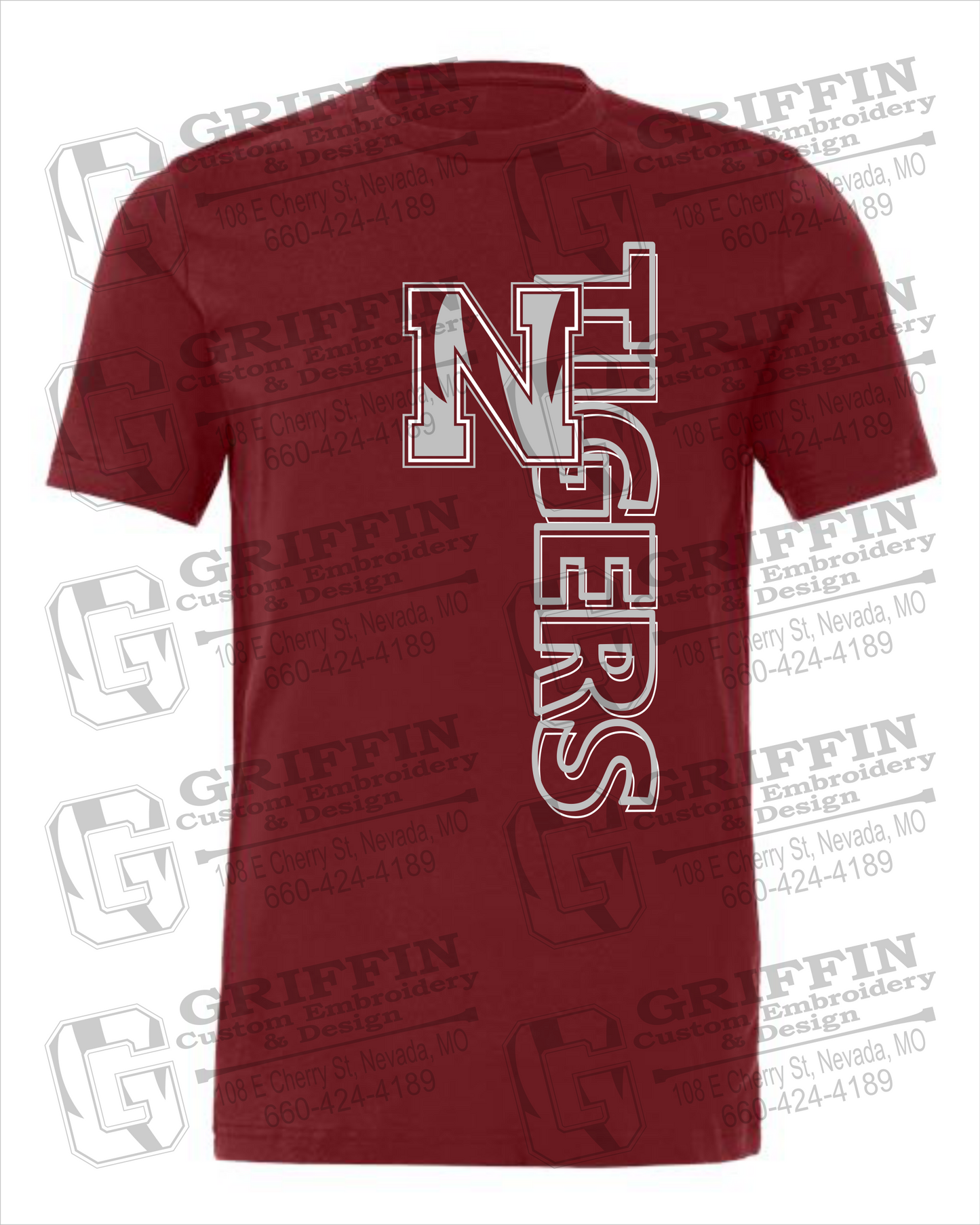 Cotton Short Sleeve T-Shirt - Nevada Tigers 22-F