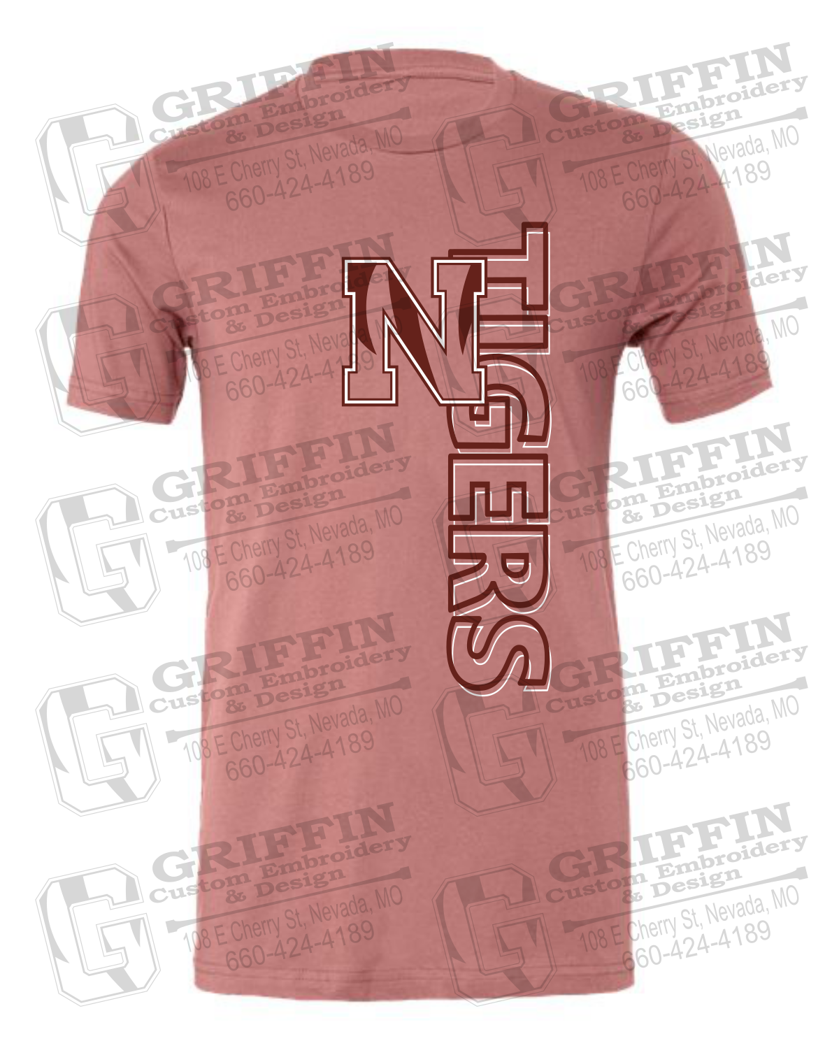 Cotton Short Sleeve T-Shirt - Nevada Tigers 22-F