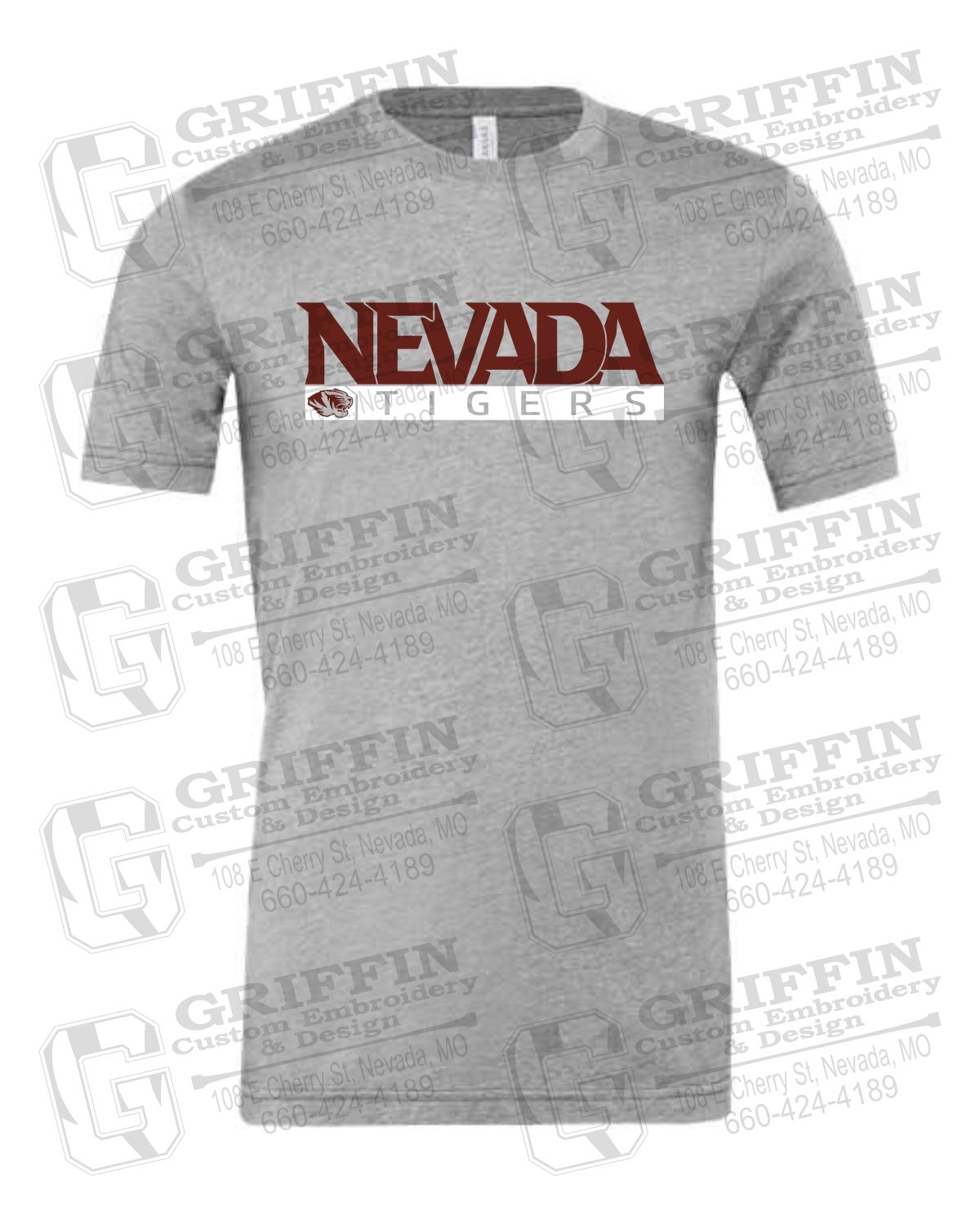Cotton Short Sleeve T-Shirt - Nevada Tigers 22-G