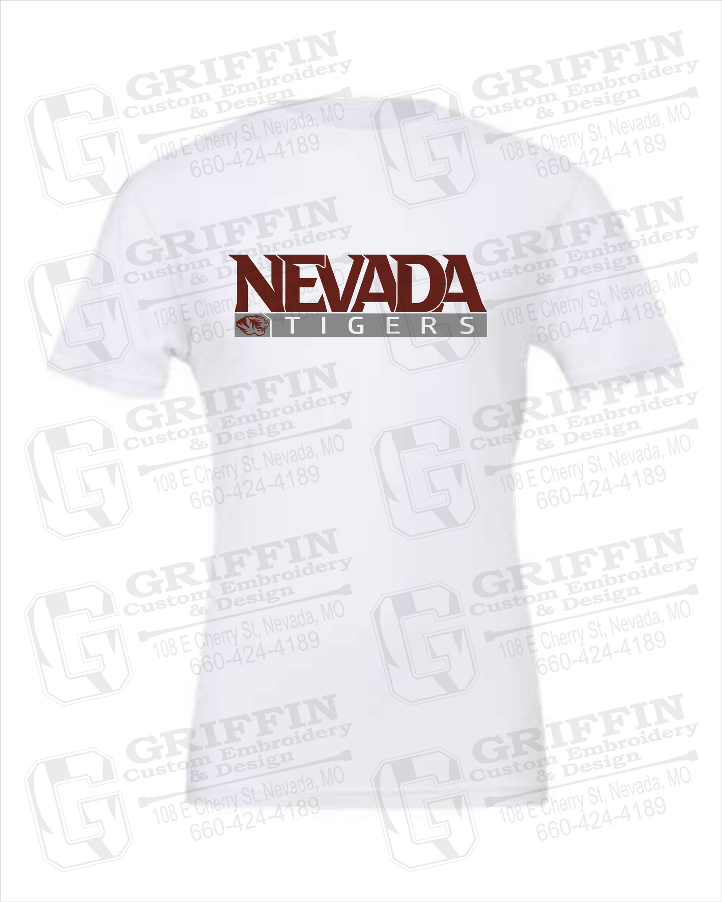 Cotton Short Sleeve T-Shirt - Nevada Tigers 22-G