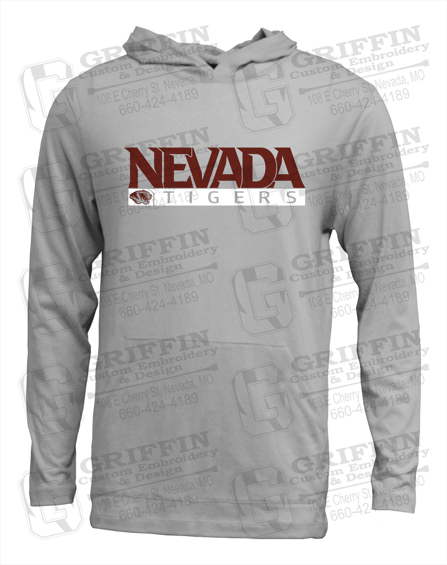 Soft-Tek T-Shirt Hoodie - Nevada Tigers 22-G