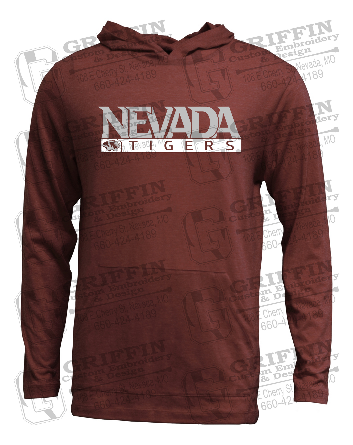 Soft-Tek T-Shirt Hoodie - Nevada Tigers 22-G