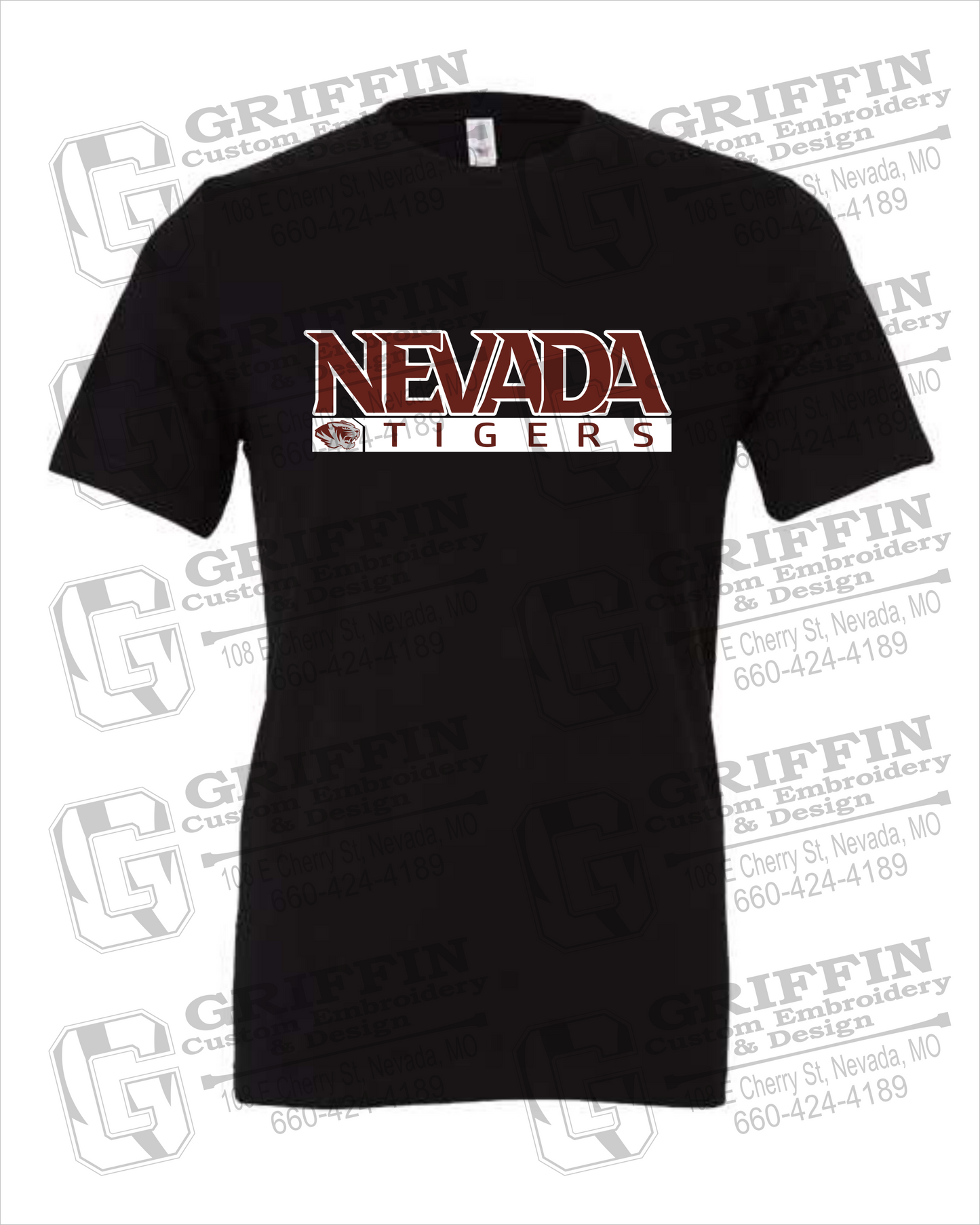 Cotton Short Sleeve T-Shirt - Nevada Tigers 22-G