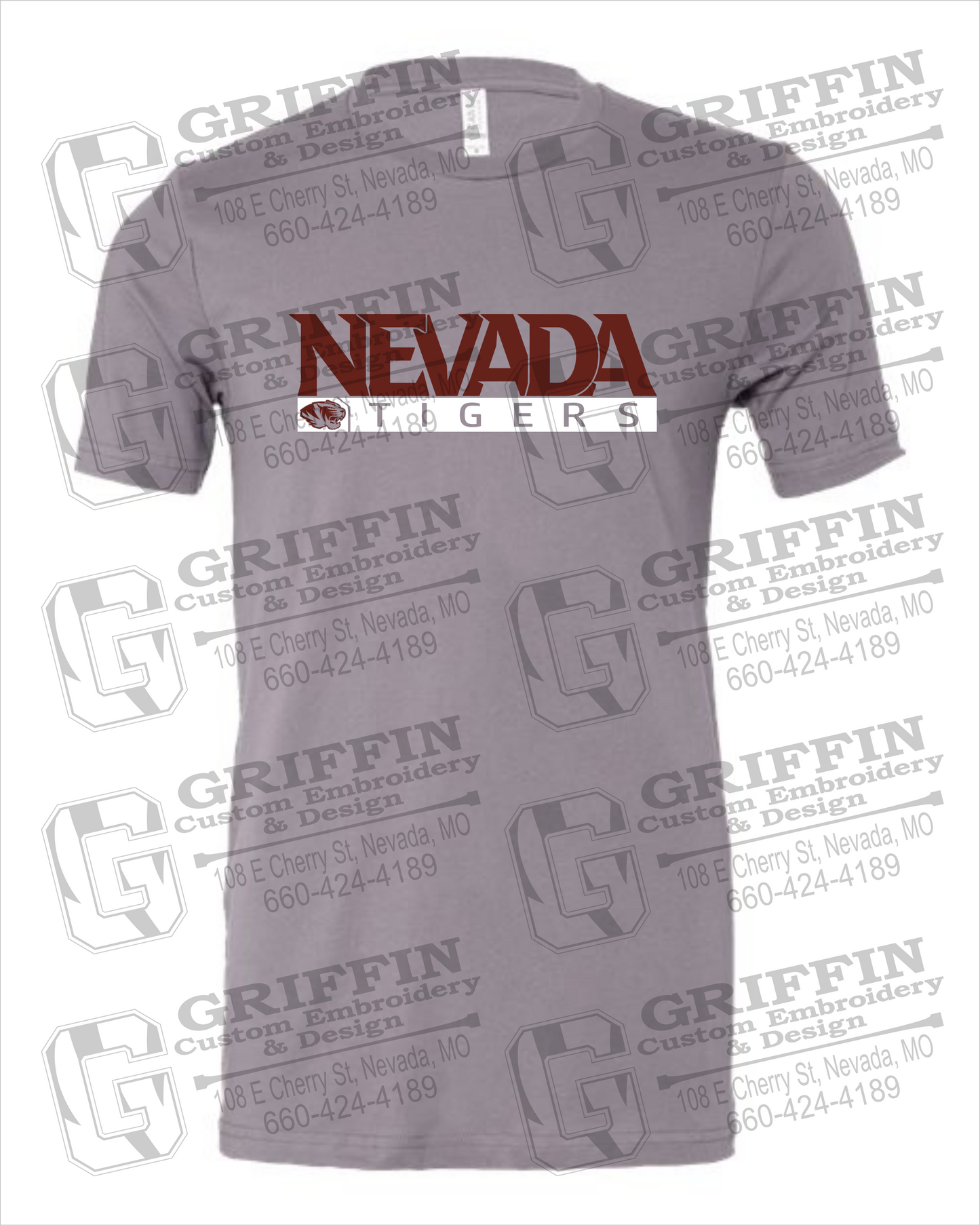 Cotton Short Sleeve T-Shirt - Nevada Tigers 22-G