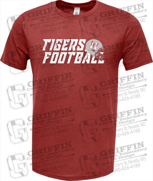 Soft-Tek Short Sleeve T-Shirt - Football - Nevada Tigers 22-O