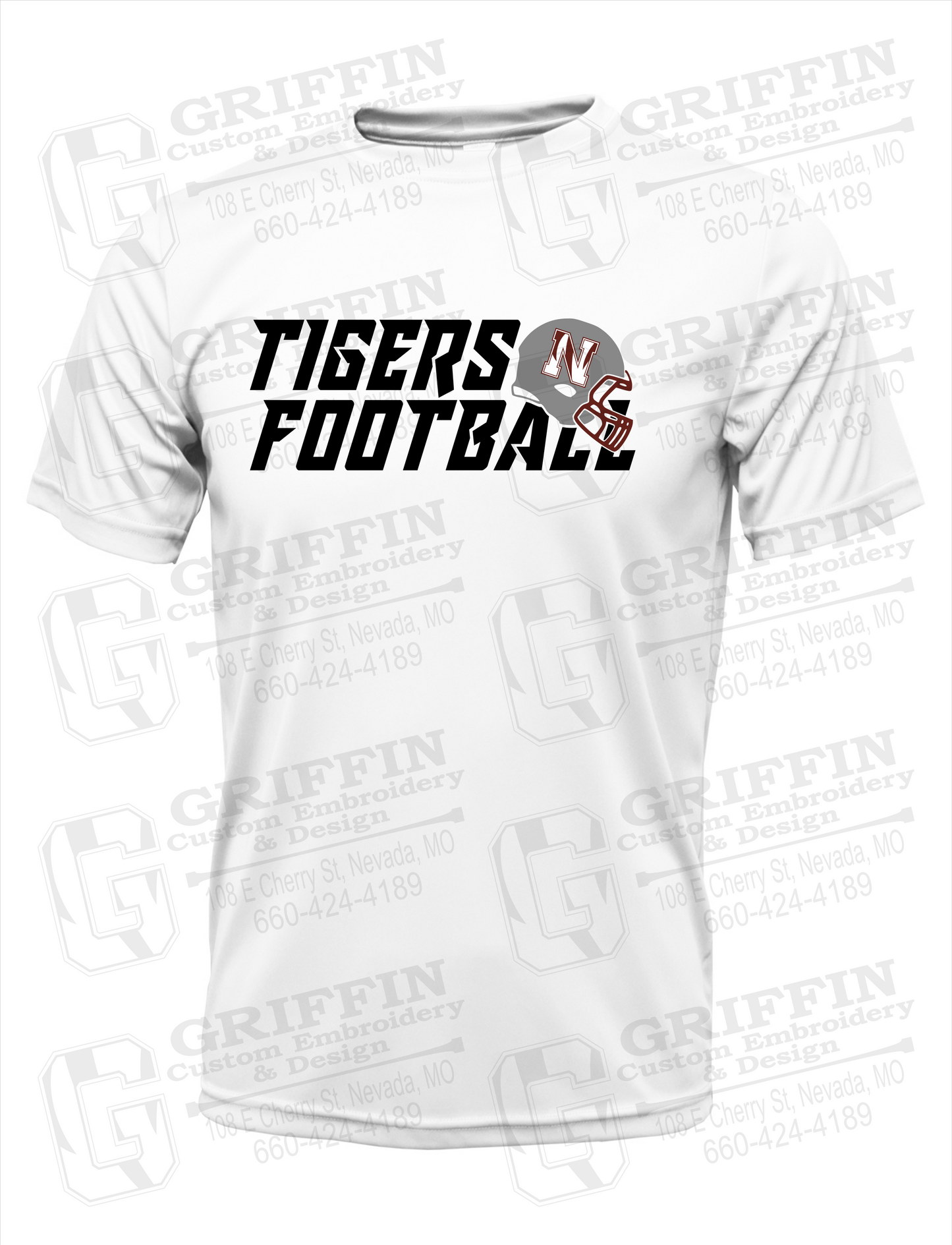 Dry-Fit Short Sleeve T-Shirt - Football - Nevada Tigers 22-O