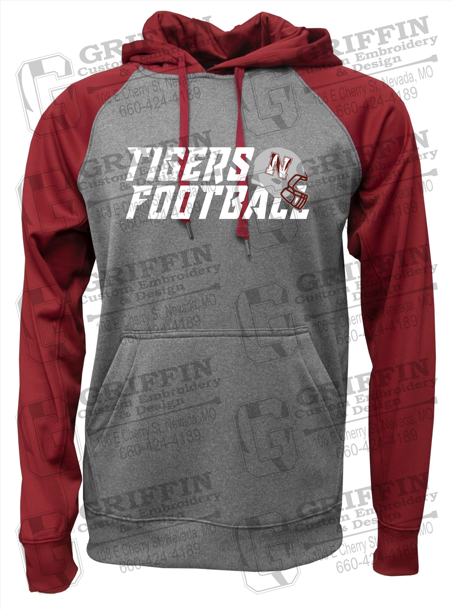 Performance Fleece Raglan Hoodie - Football - Nevada Tigers 22-O