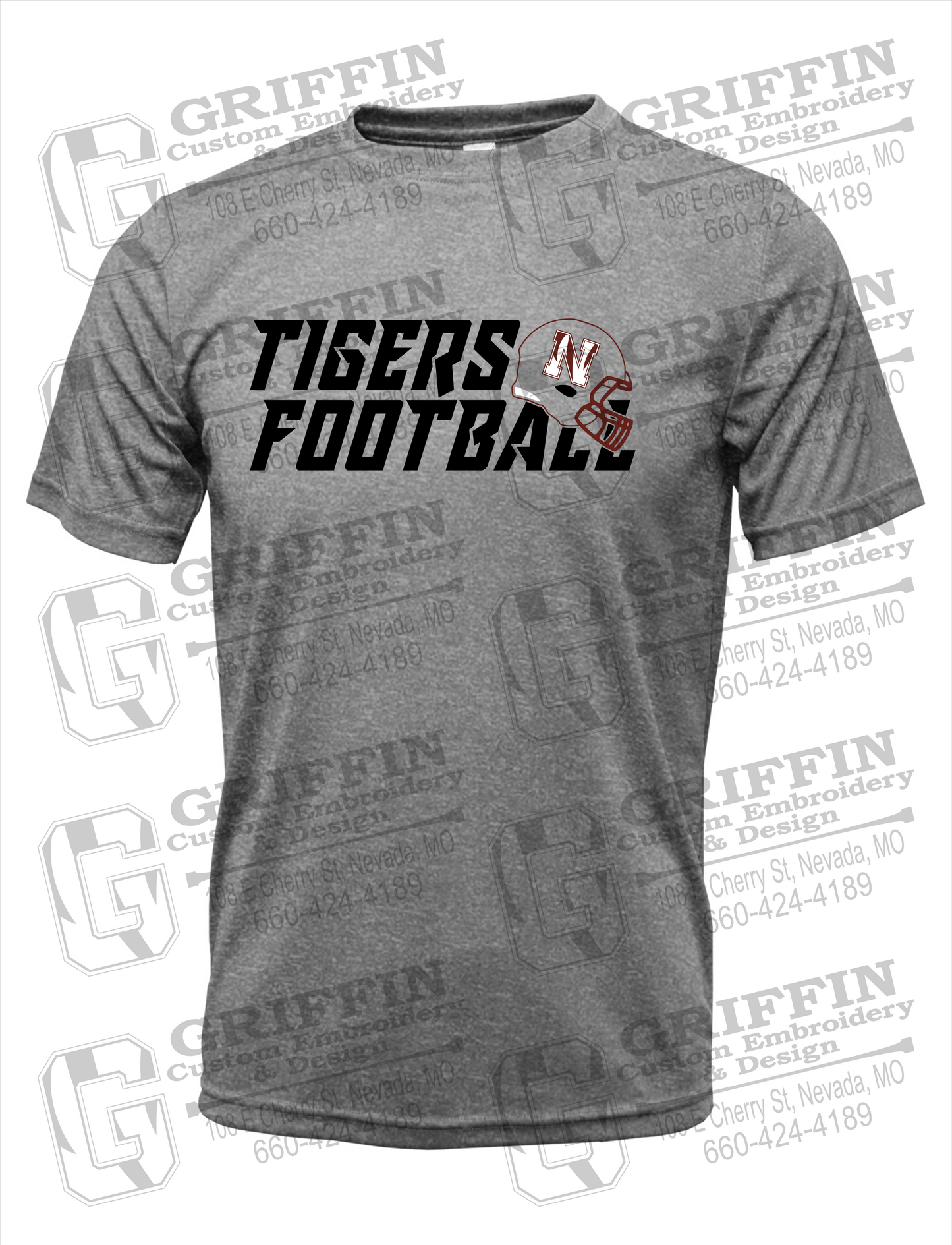 Dry-Fit Short Sleeve T-Shirt - Football - Nevada Tigers 22-O