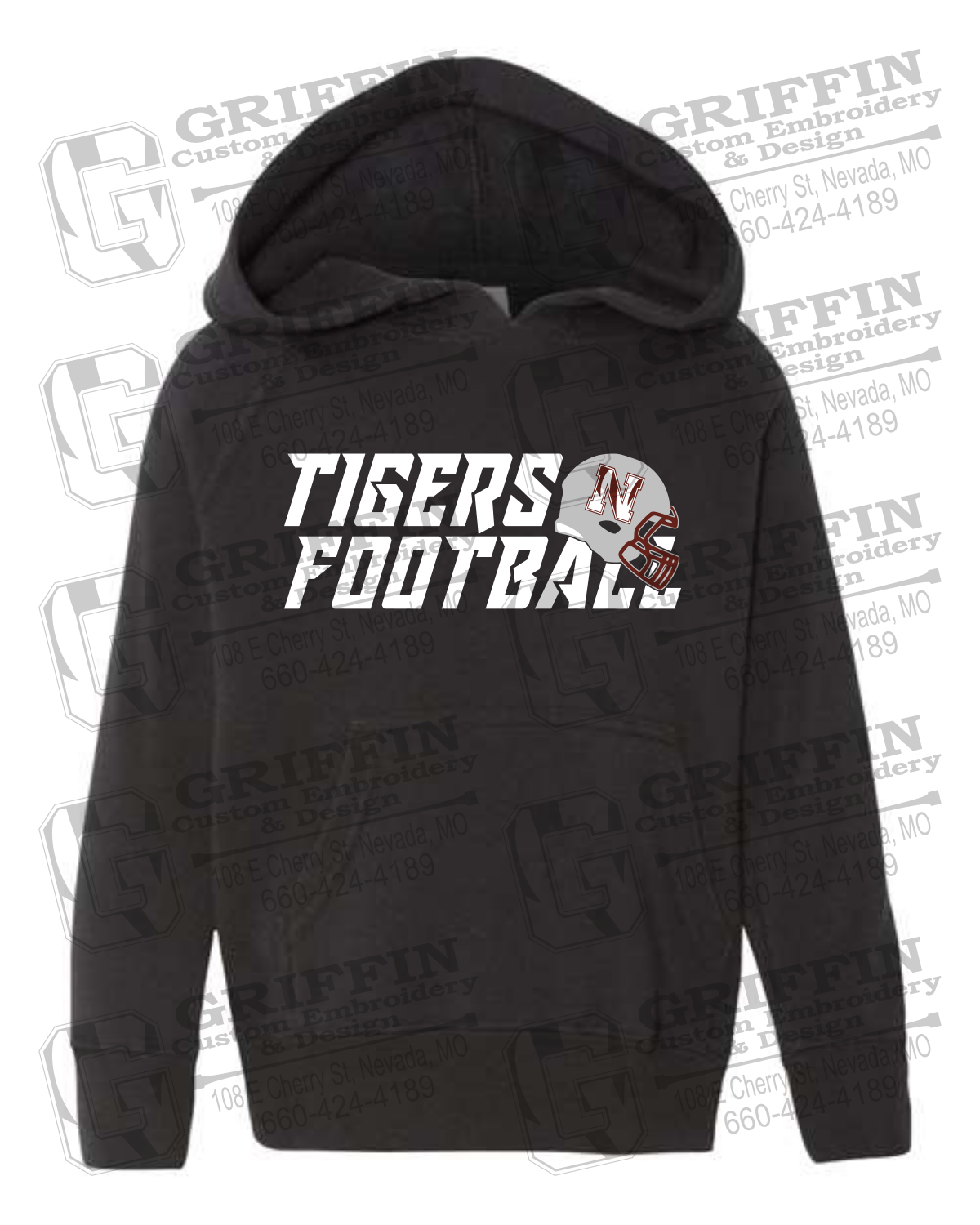 Toddler Hoodie - Football - Nevada Tigers 22-O