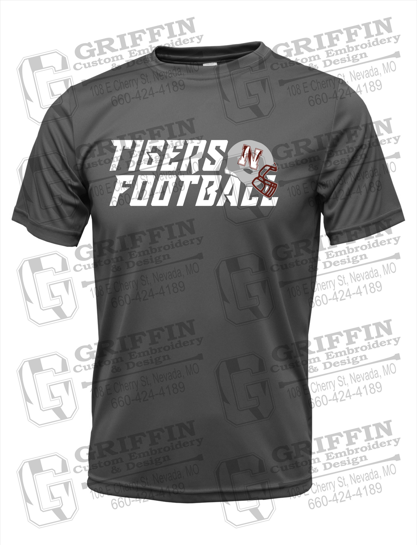 Dry-Fit Short Sleeve T-Shirt - Football - Nevada Tigers 22-O