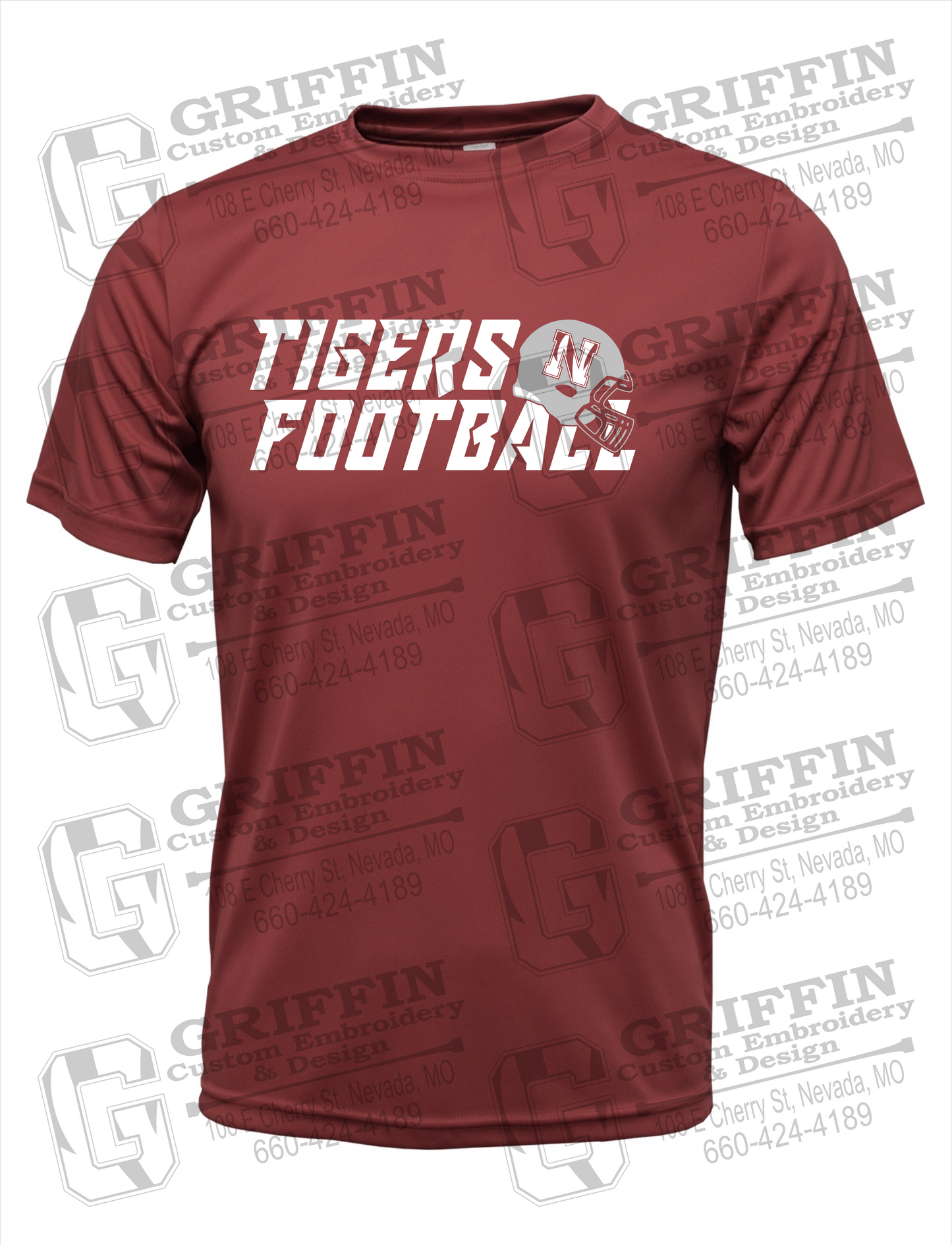 Dry-Fit Short Sleeve T-Shirt - Football - Nevada Tigers 22-O