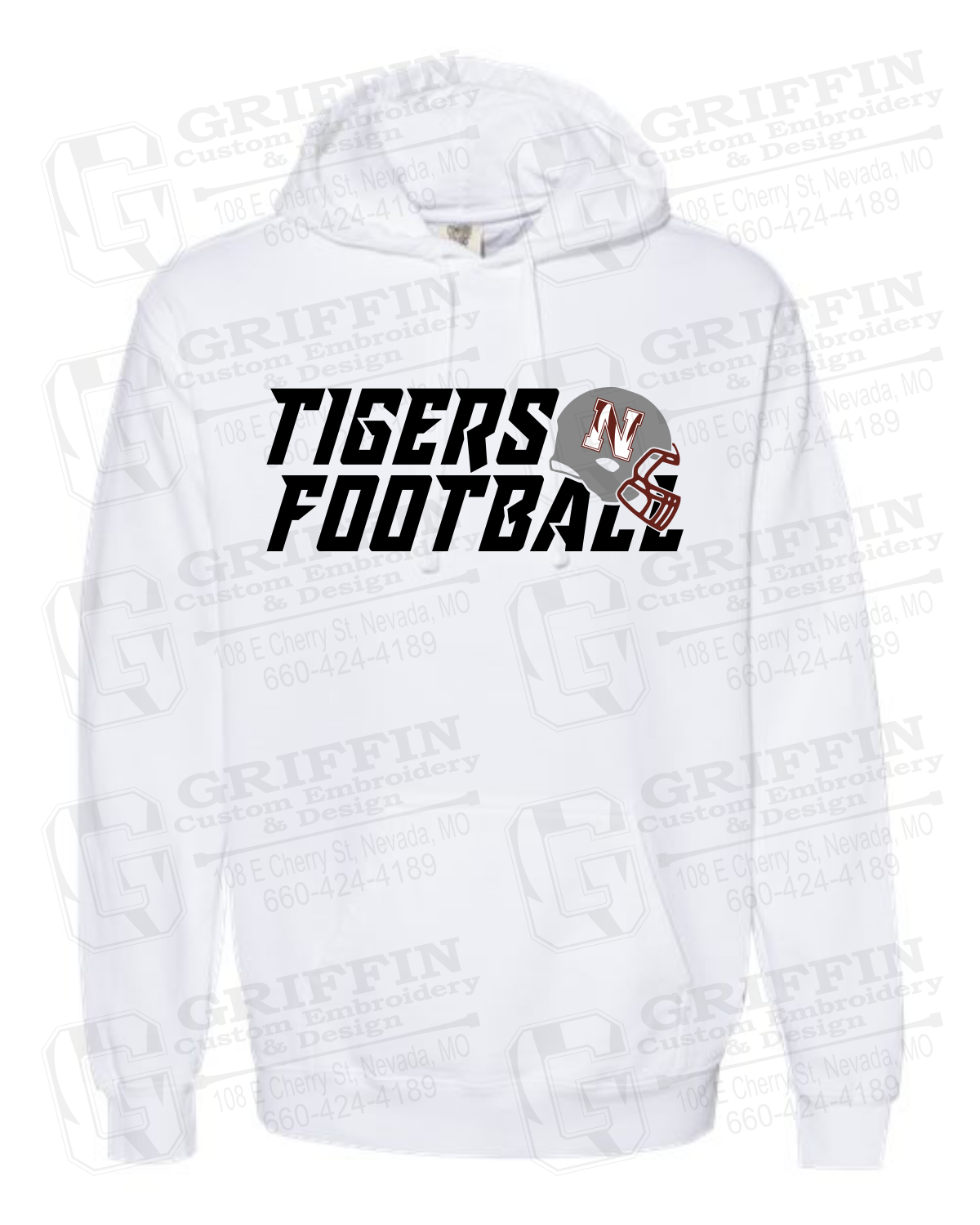 Comfort Colors Hoodie - Football - Nevada Tigers 22-O