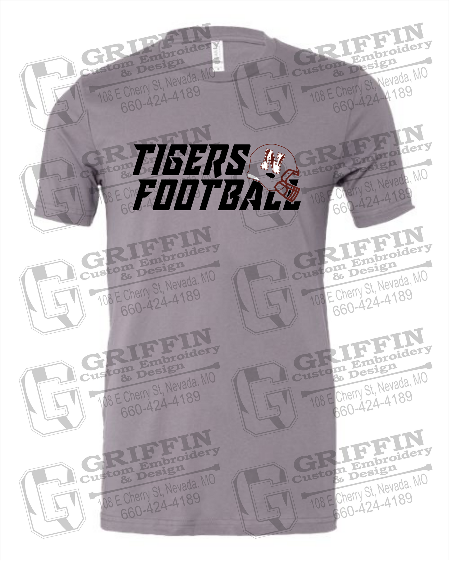 Nevada Tigers 22-O 100% Cotton Short Sleeve T-Shirt - Football