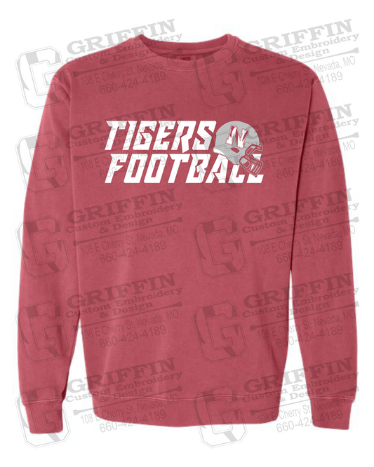 Comfort Colors Crewneck Sweatshirt - Football - Nevada Tigers 22-O