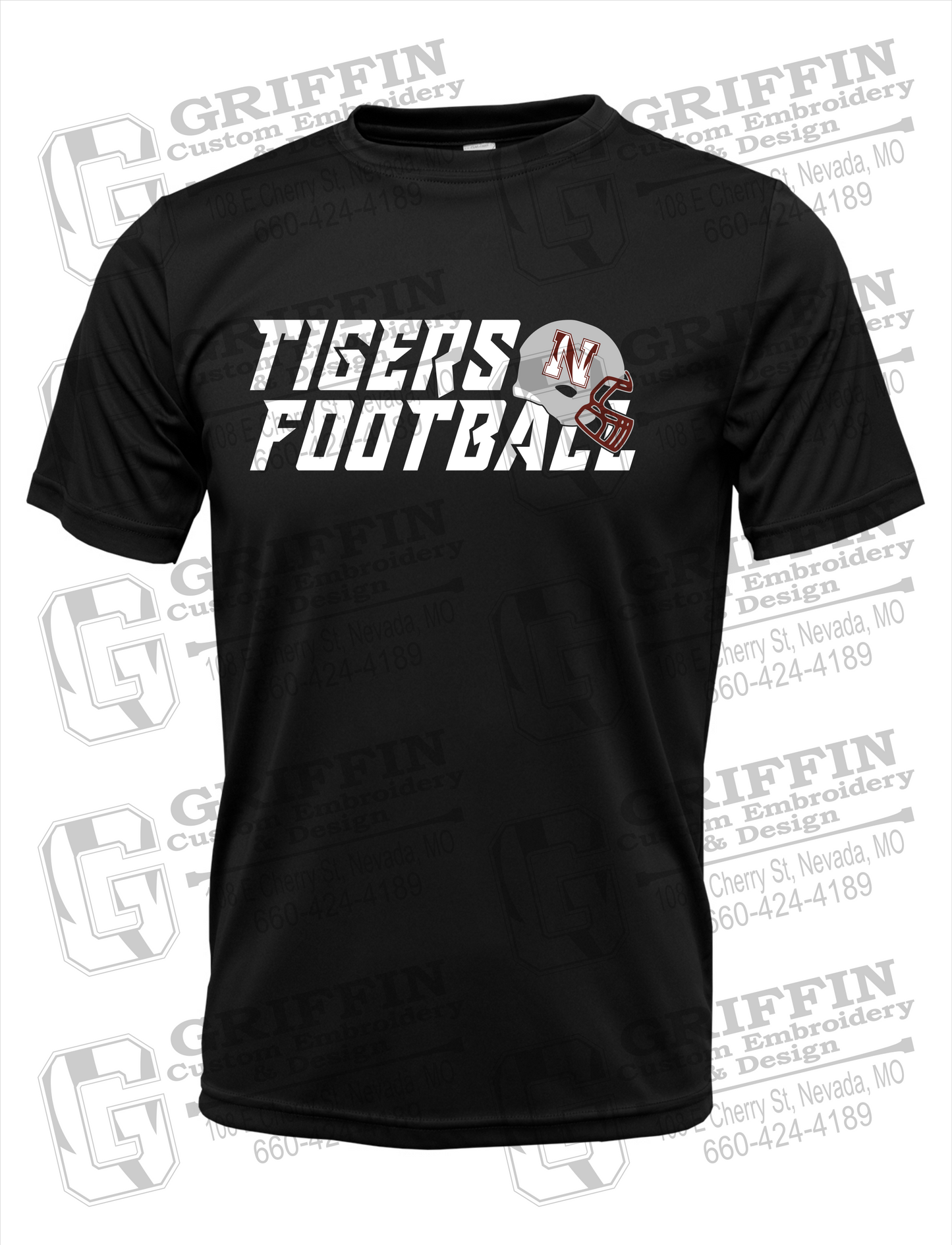 Dry-Fit Short Sleeve T-Shirt - Football - Nevada Tigers 22-O