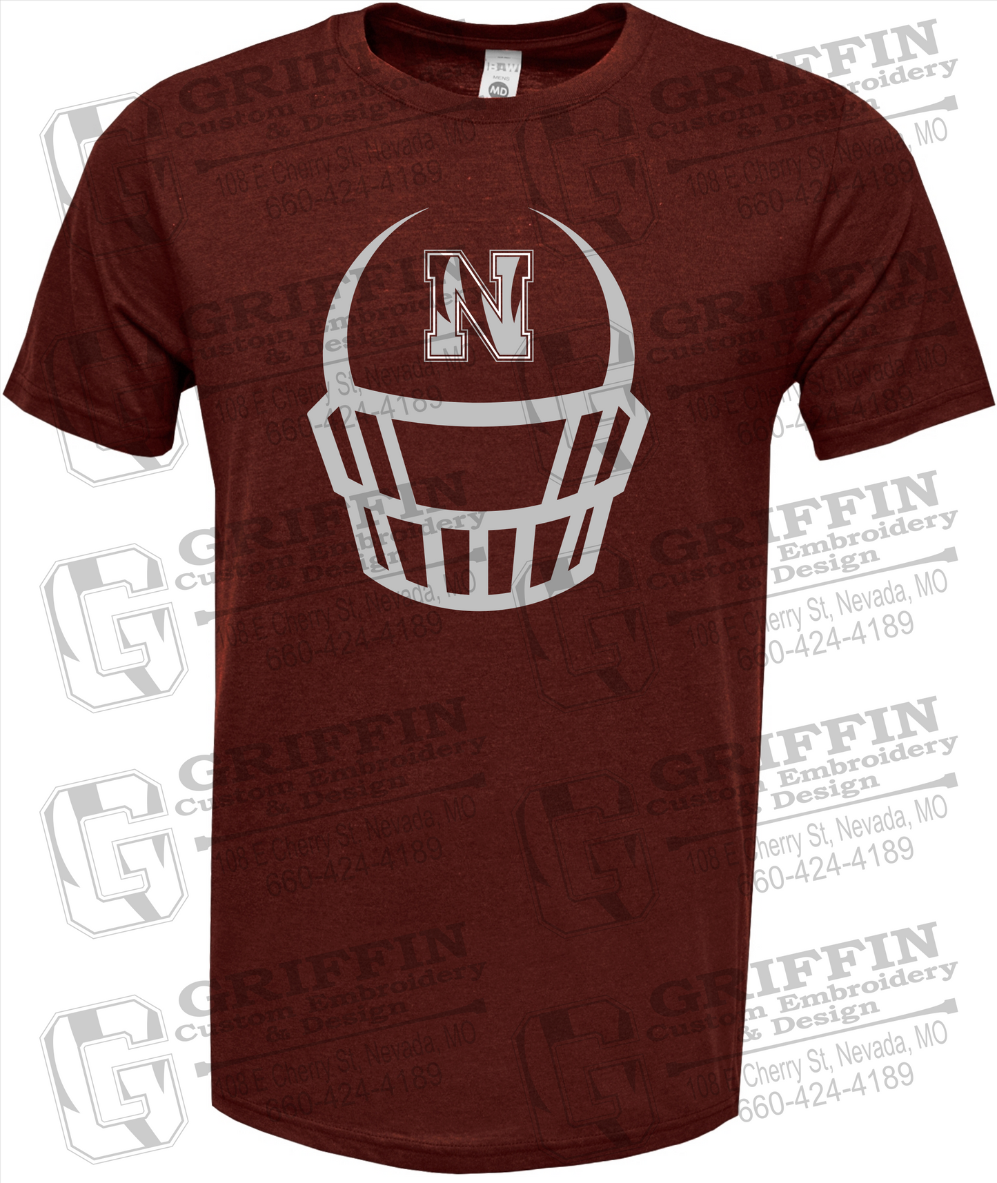 Soft-Tek Short Sleeve T-Shirt - Football - Nevada Tigers 22-P