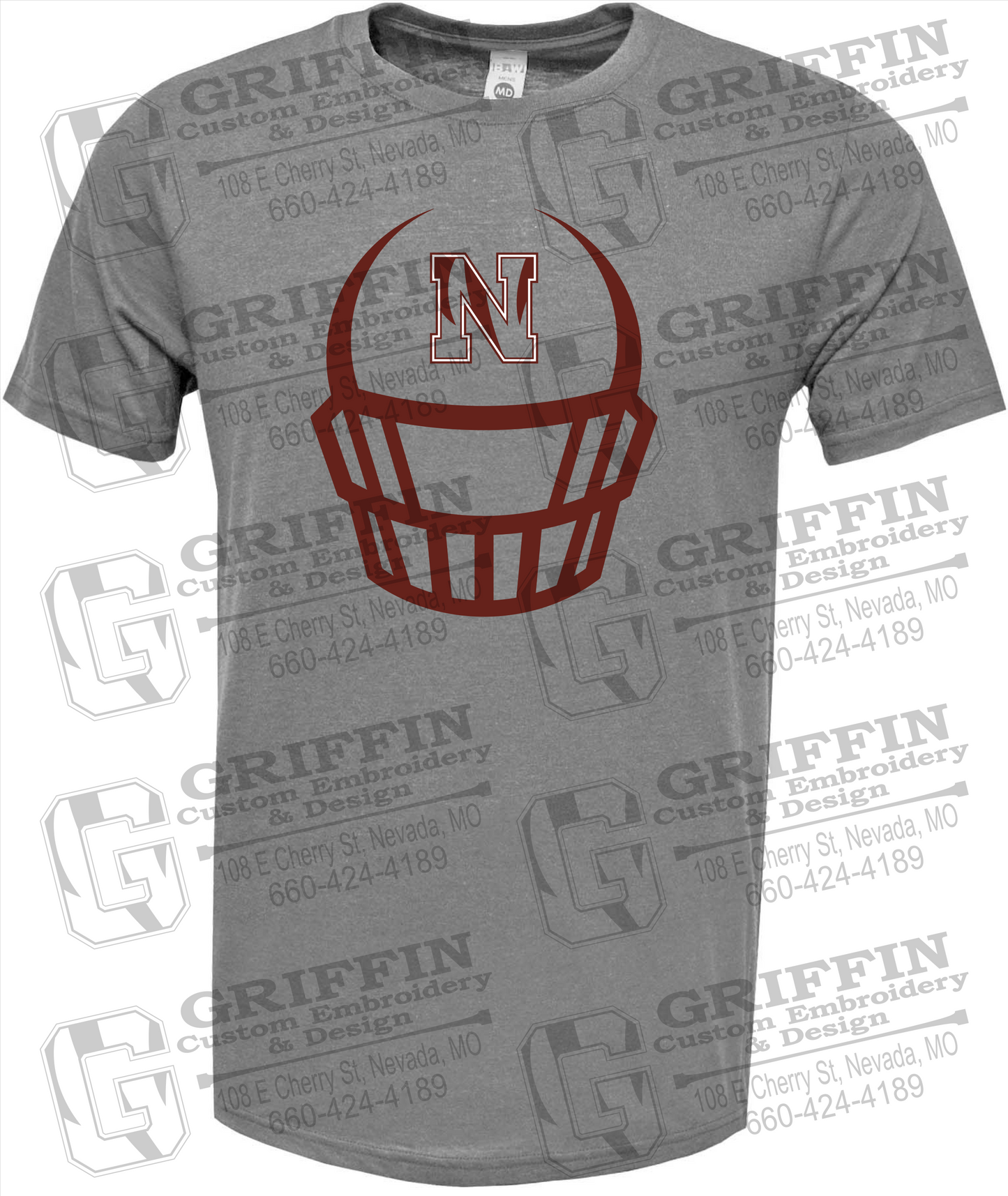 Soft-Tek Short Sleeve T-Shirt - Football - Nevada Tigers 22-P